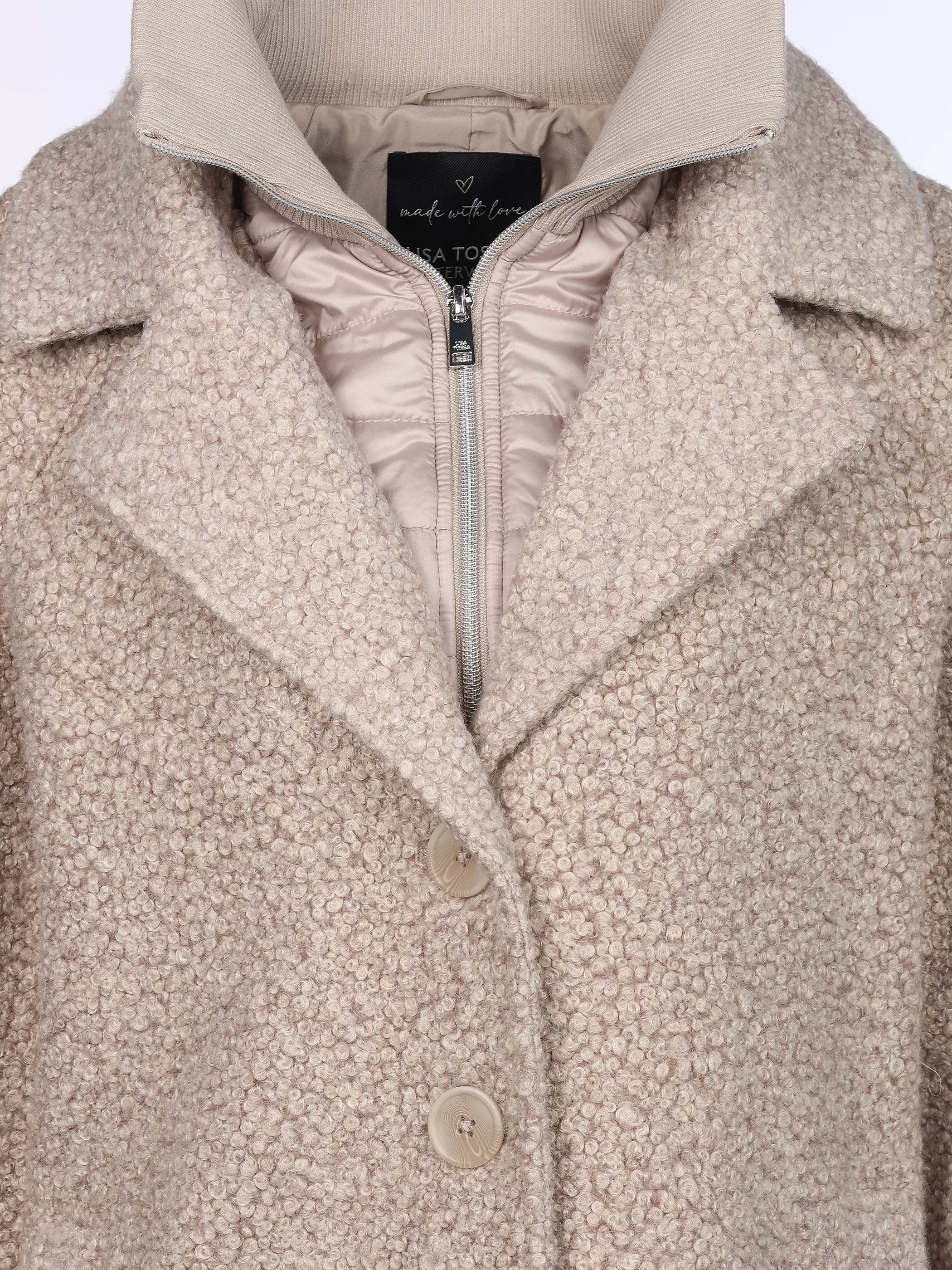 Lisa Tossa Da-Boucle-Mantel Beige 929978 BEIGE 3