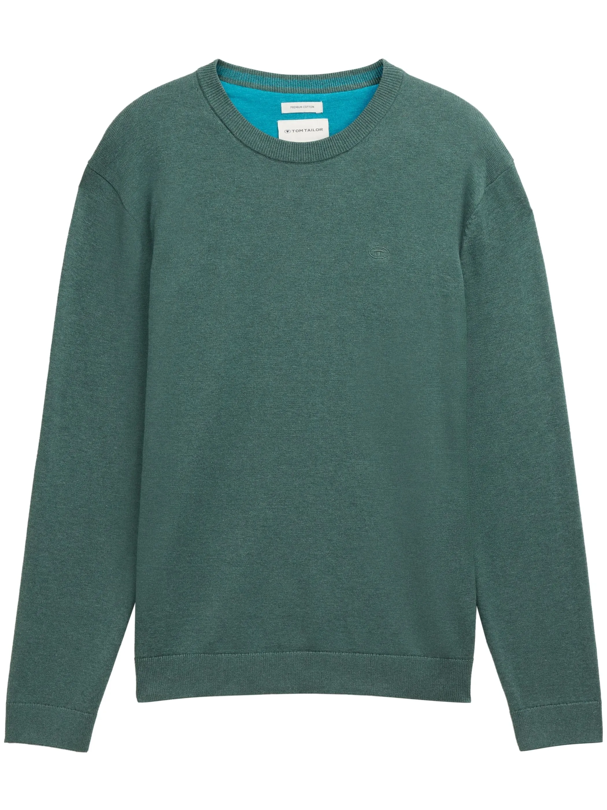 Tom Tailor 1039805 NOS basic crewneck knit Grün 898460 30358 1