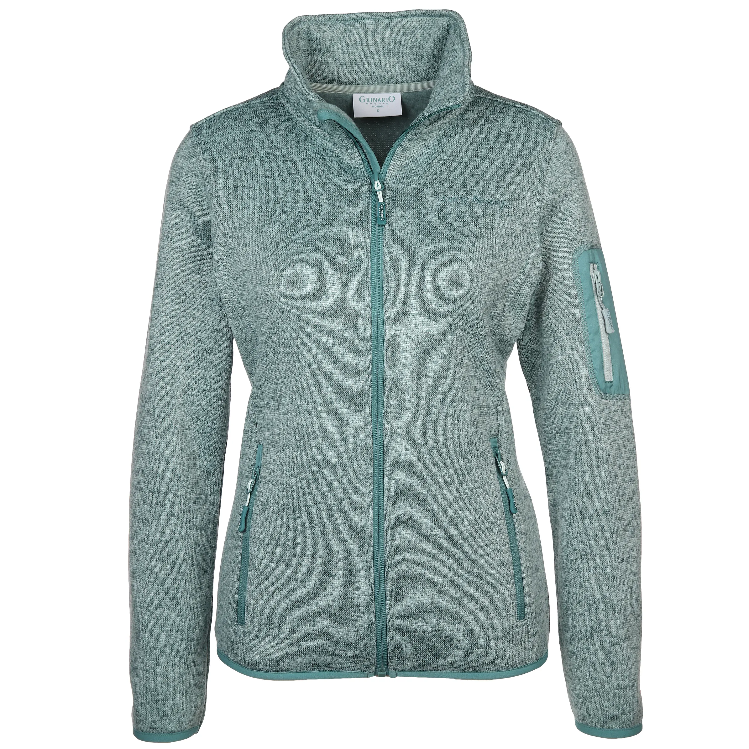 Grinario Sports Da-Fleece Jacke Türkis 880404 MINT MEL 1 Grinario Sports Da-Fleece Jacke Türkis 880404 MINT MEL 1