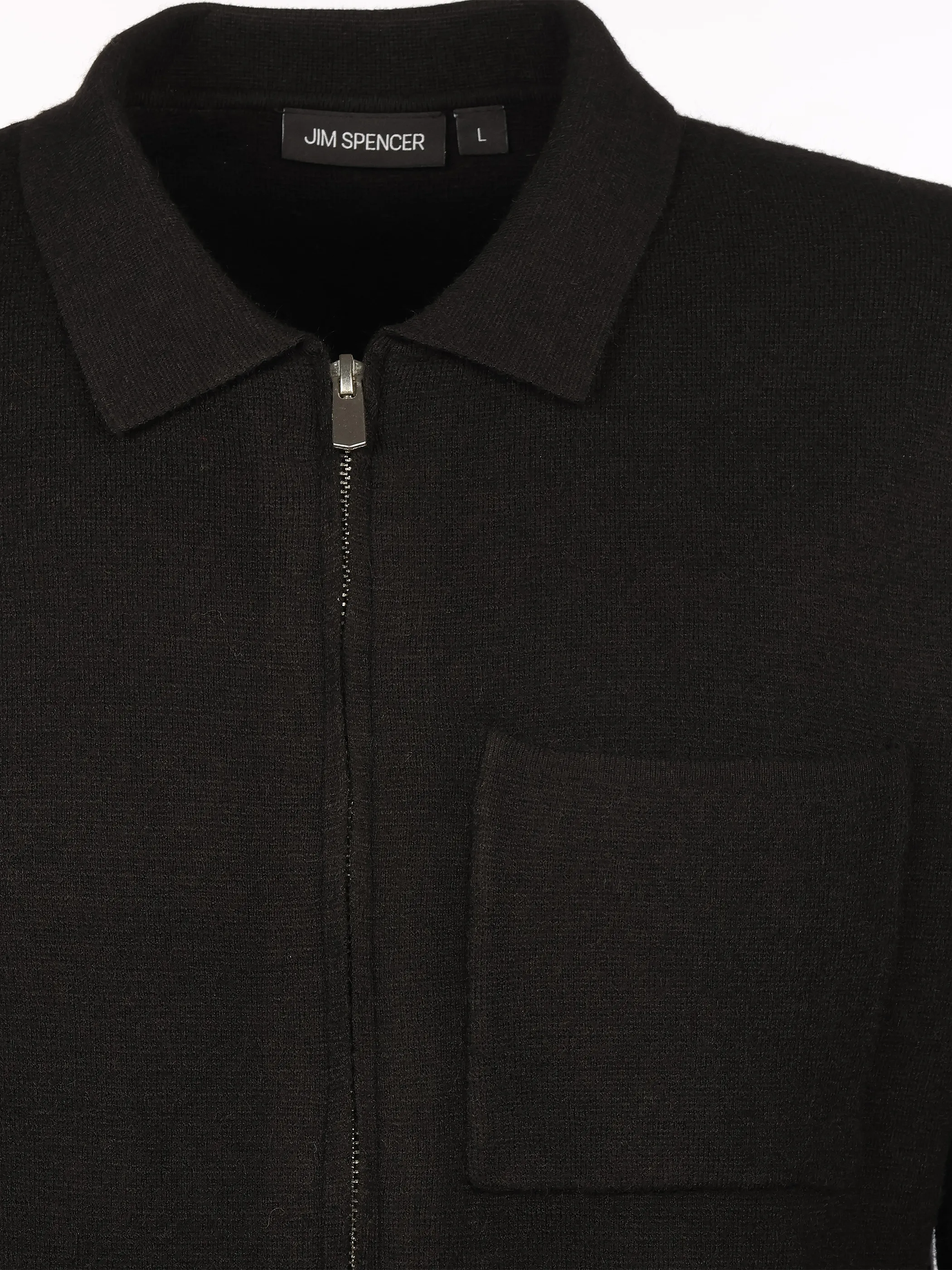 Jim Spencer He. Strickjacke RV Polokragen Schwarz 931163 BLACK 3