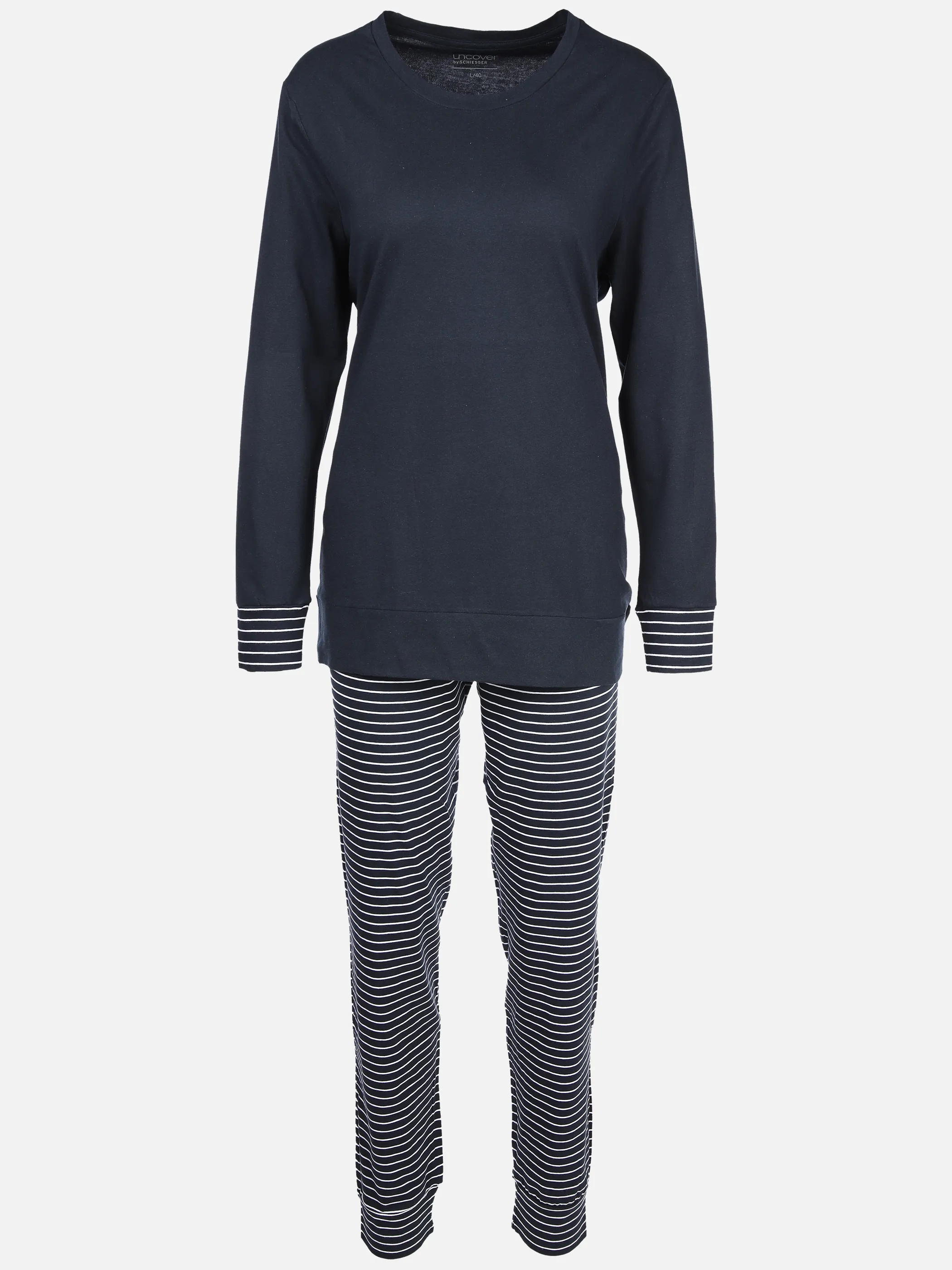 Schiesser 181753 Da-Schlafanzug langarm Blau 901318 835 1 Schiesser 181753 Da-Schlafanzug langarm Blau 901318 835 1