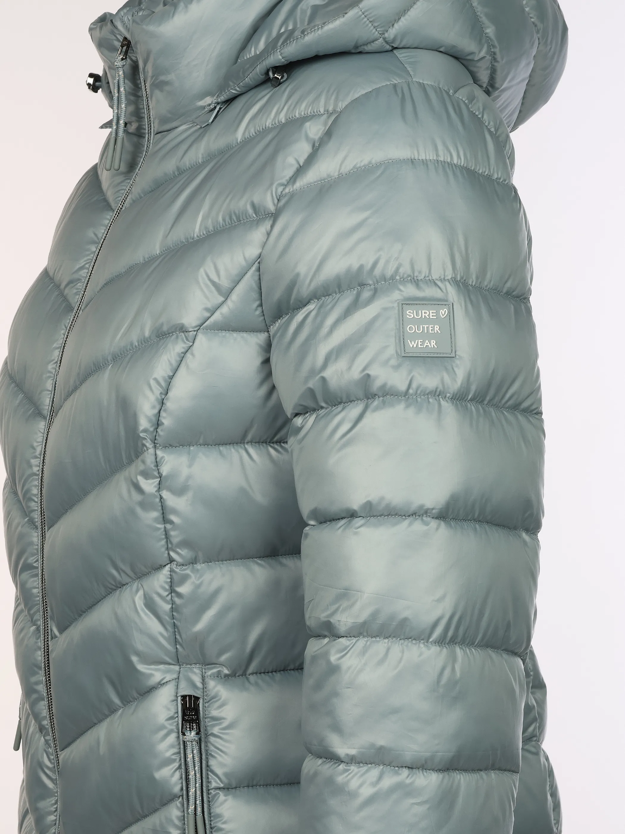 Sure Da. Steppjacke mit abnehmbarer Kapuze Blau 928651 AQUA 4