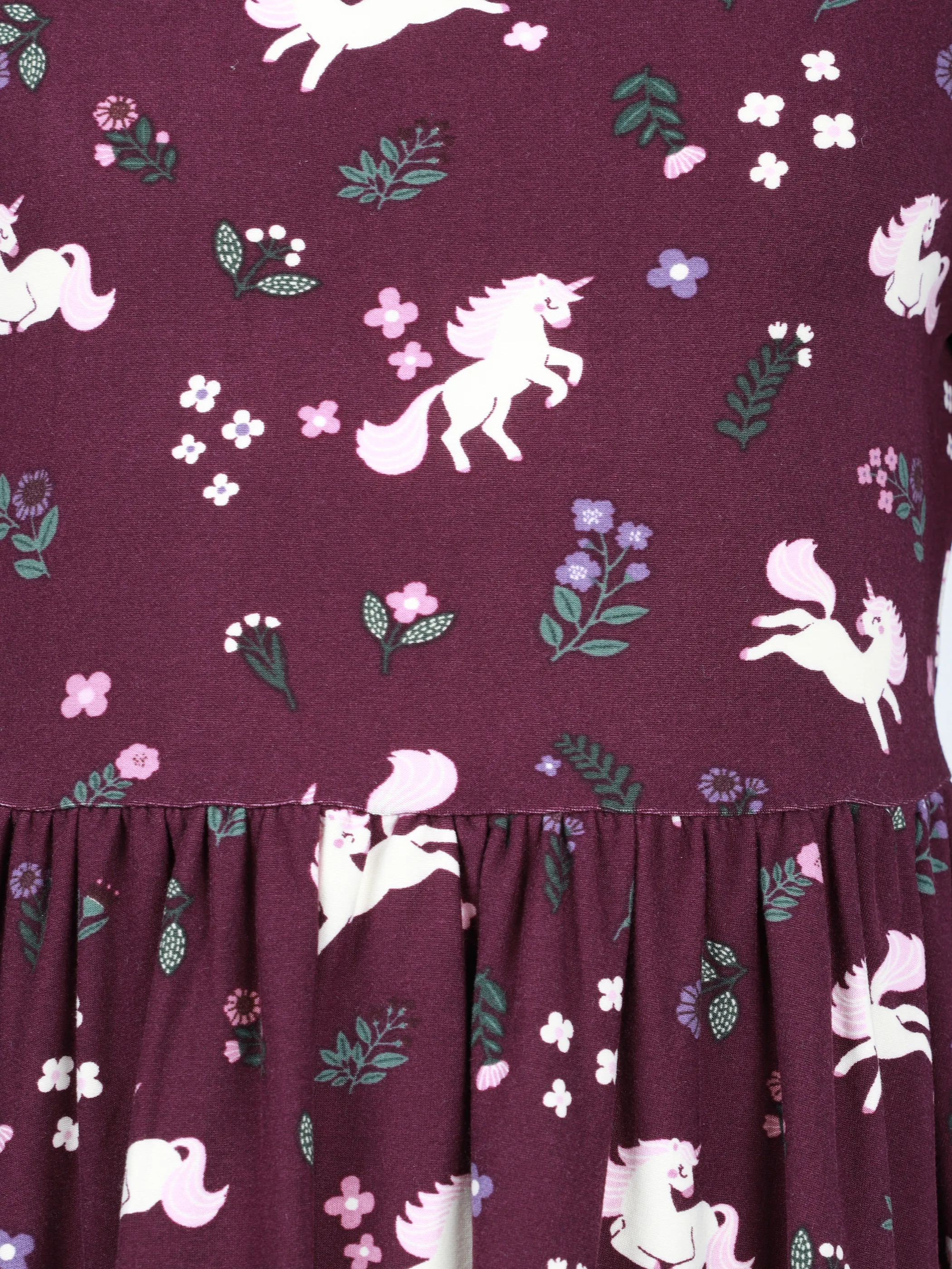 One Way KM Longsleeve Kleid mit Einhorn AOP in Lila 913335 LILA 3