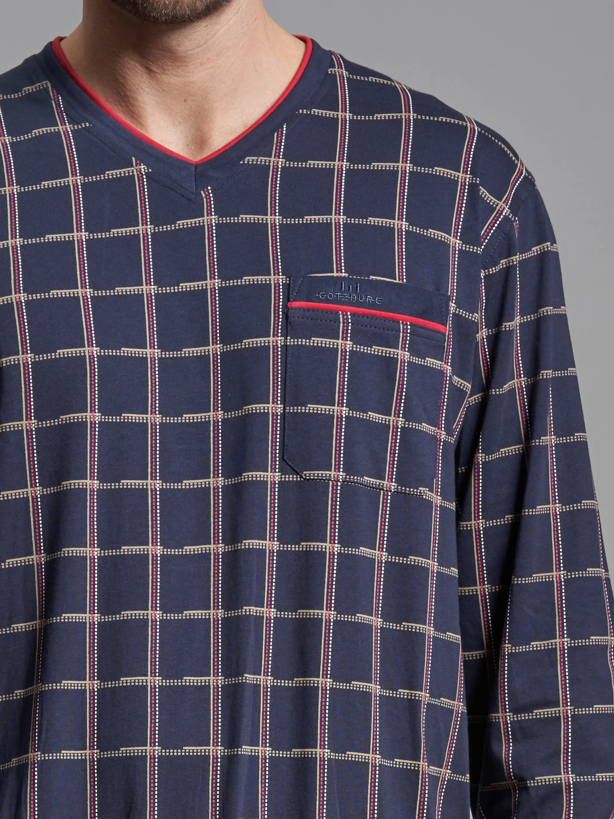 Götzburg 451156-4008 Pyjama, V-A. Blau 653280 7013 3 Götzburg 451156-4008 Pyjama, V-A. Blau 653280 7013 3