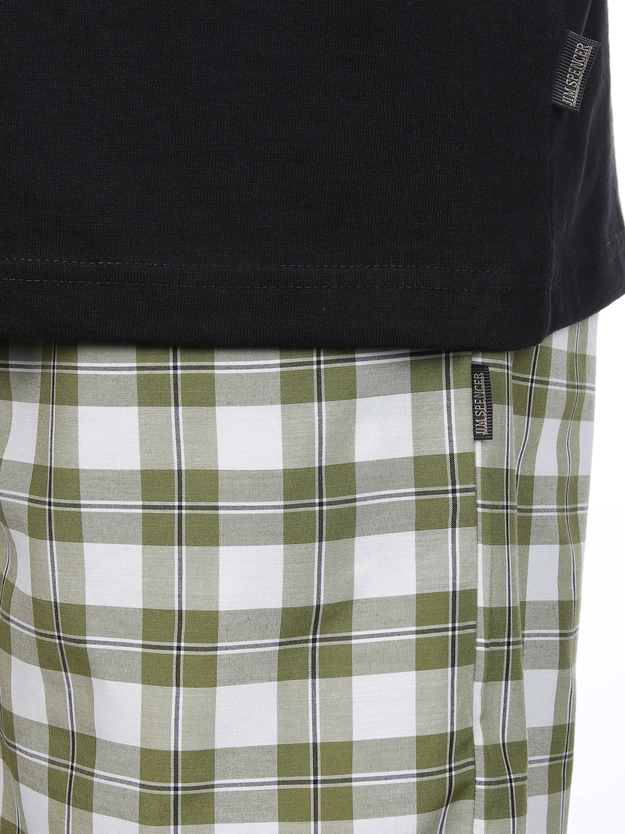 Jim Spencer He. Schlafshorty Set Schwarz 893396 SW/CHECK 3 Jim Spencer He. Schlafshorty Set Schwarz 893396 SW/CHECK 3