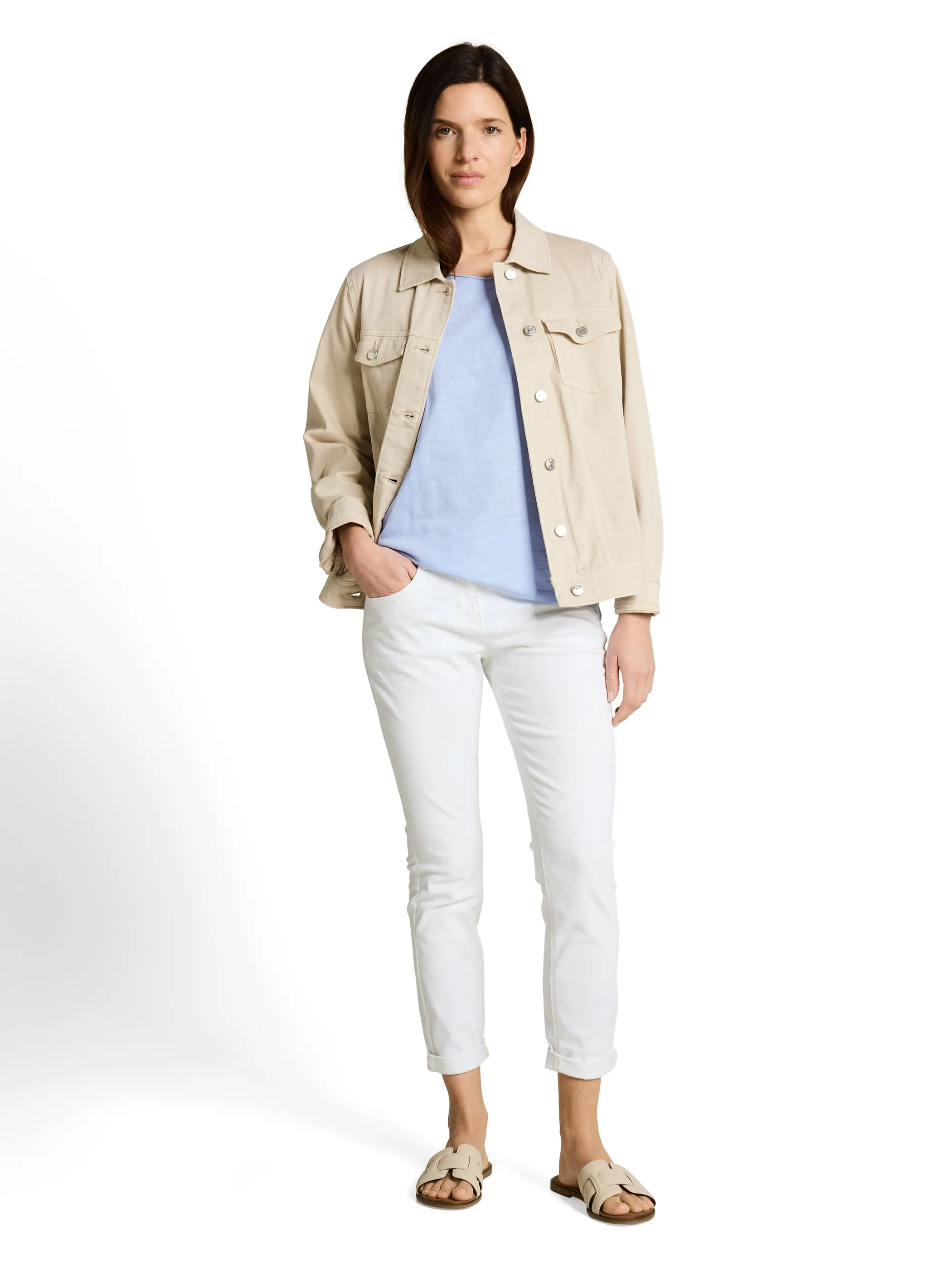 Tom Tailor 1050423 NOS T-shirt slub jersey wide crew Blau 922033 11270 1