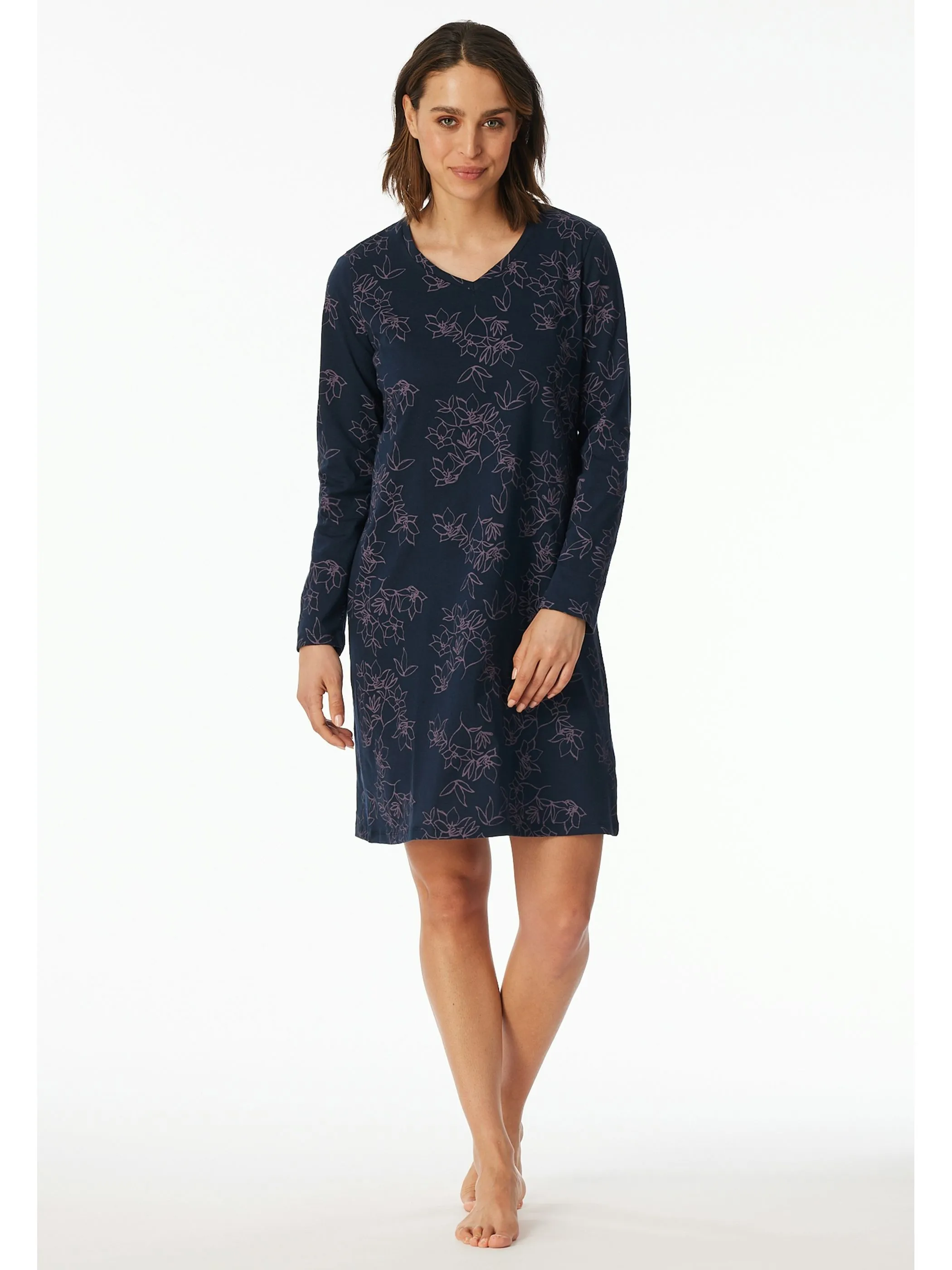 UNCOVER by Schiesser 182851 Sleepshirt 1/1 Arm, 95c Blau 914231 804 5