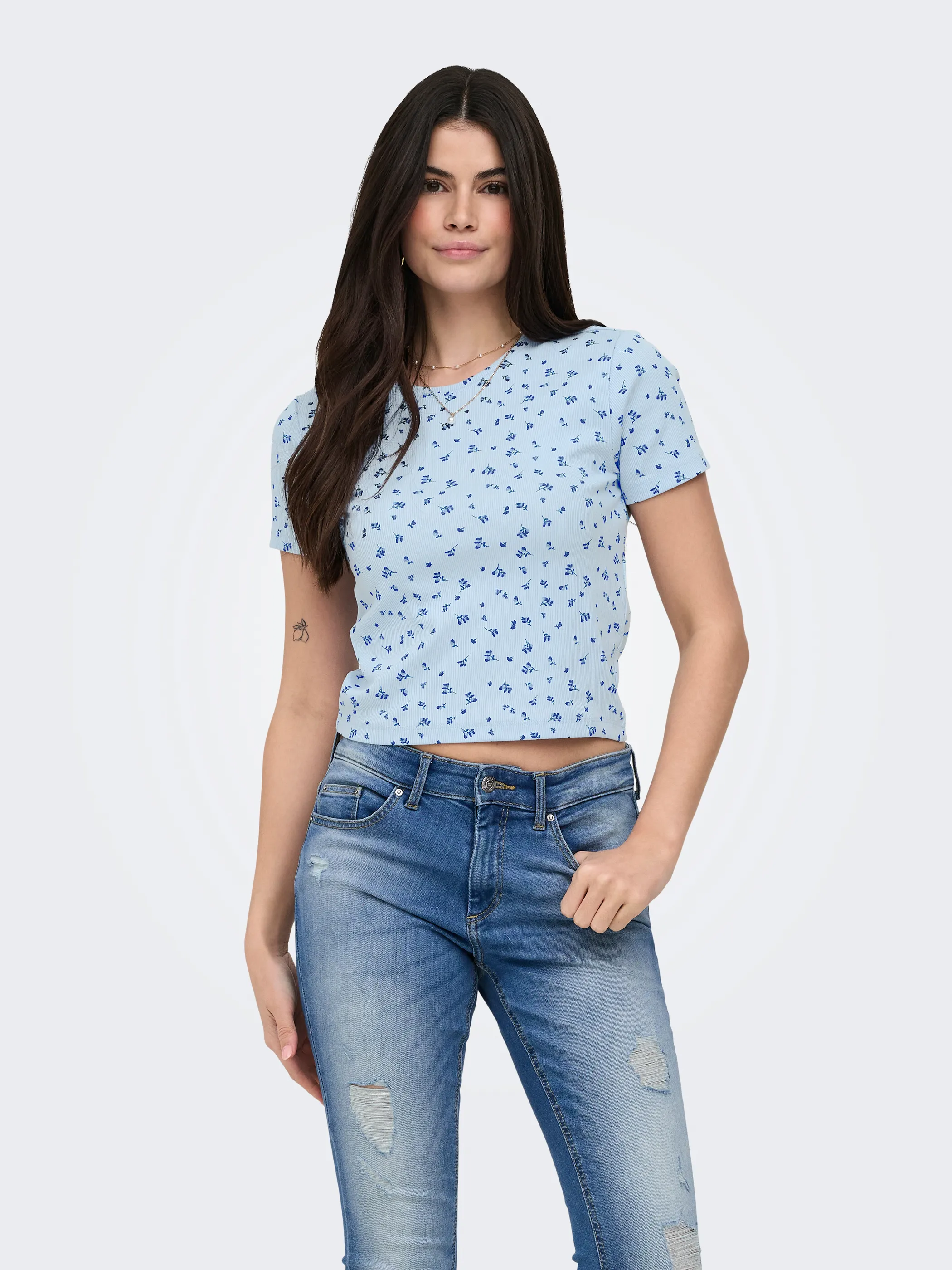 Only 15347986 ONLFENJA S/S AOP TOP Blau 926780 193179001 1