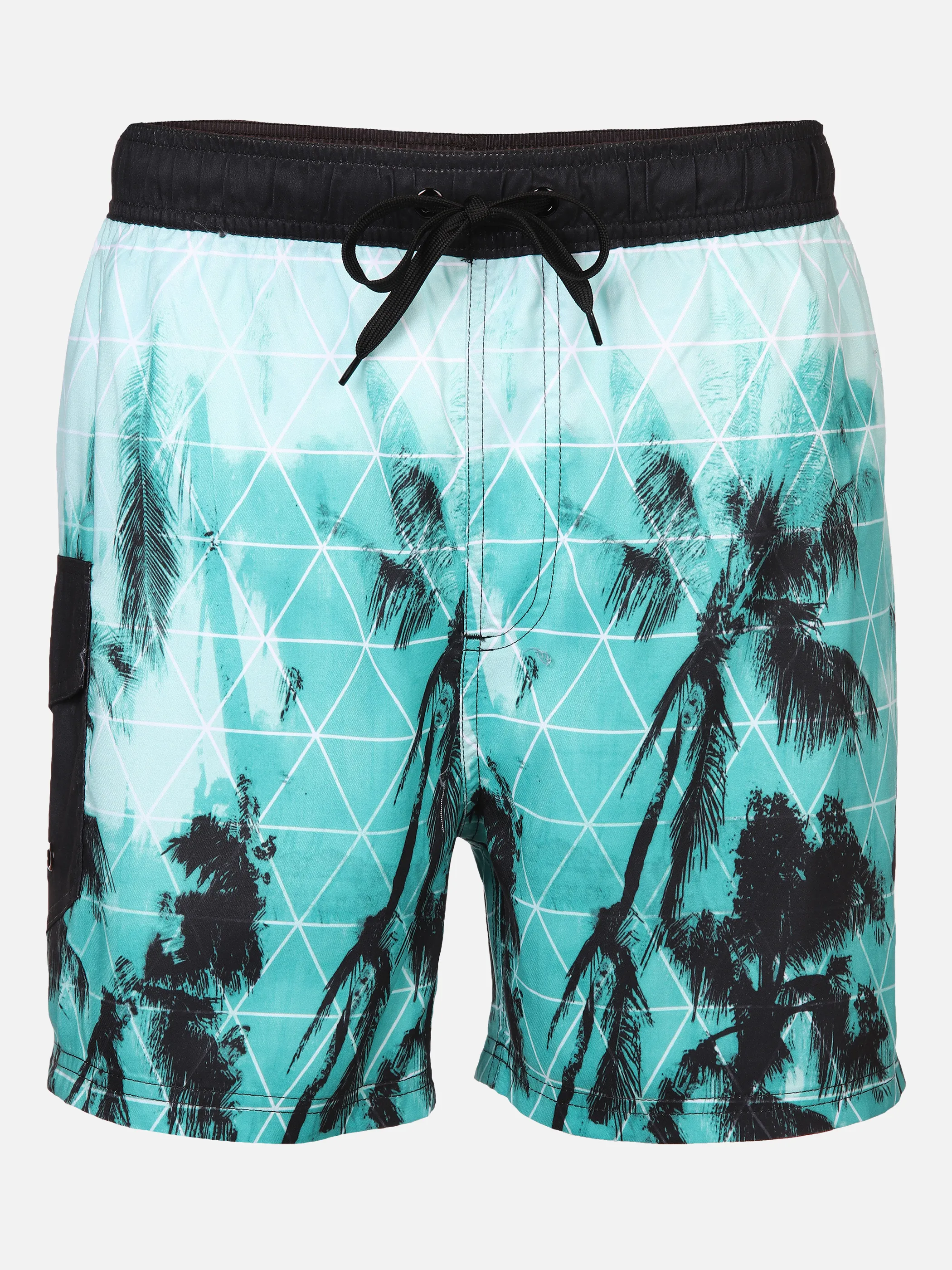 Grinario Sports He-Badeshorts mit Druck Türkis 876932 TURQUOISE 1