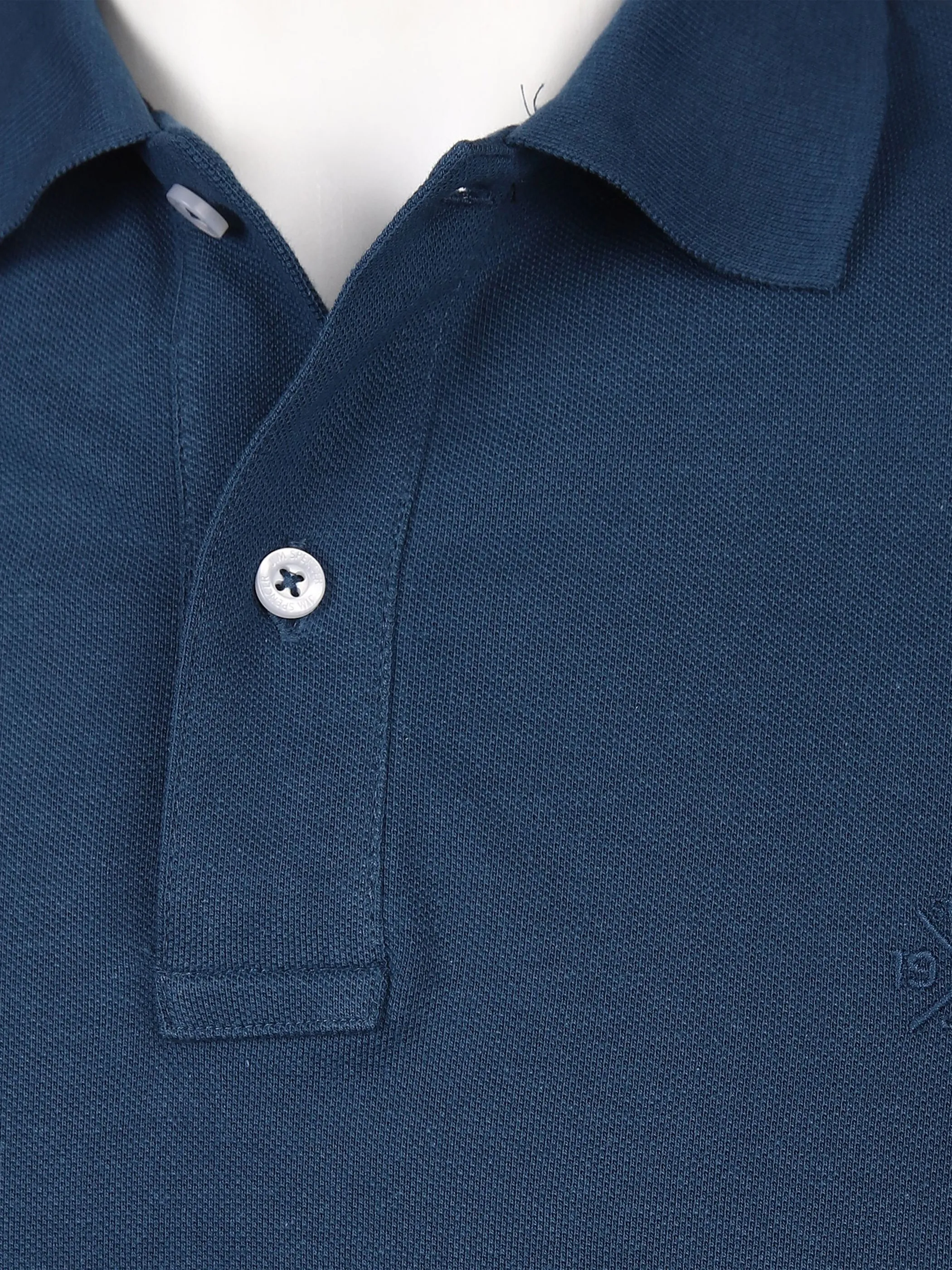 Jim Spencer He. Poloshirt 1/2 Arm uni basic Blau 852325 JEANS 3
