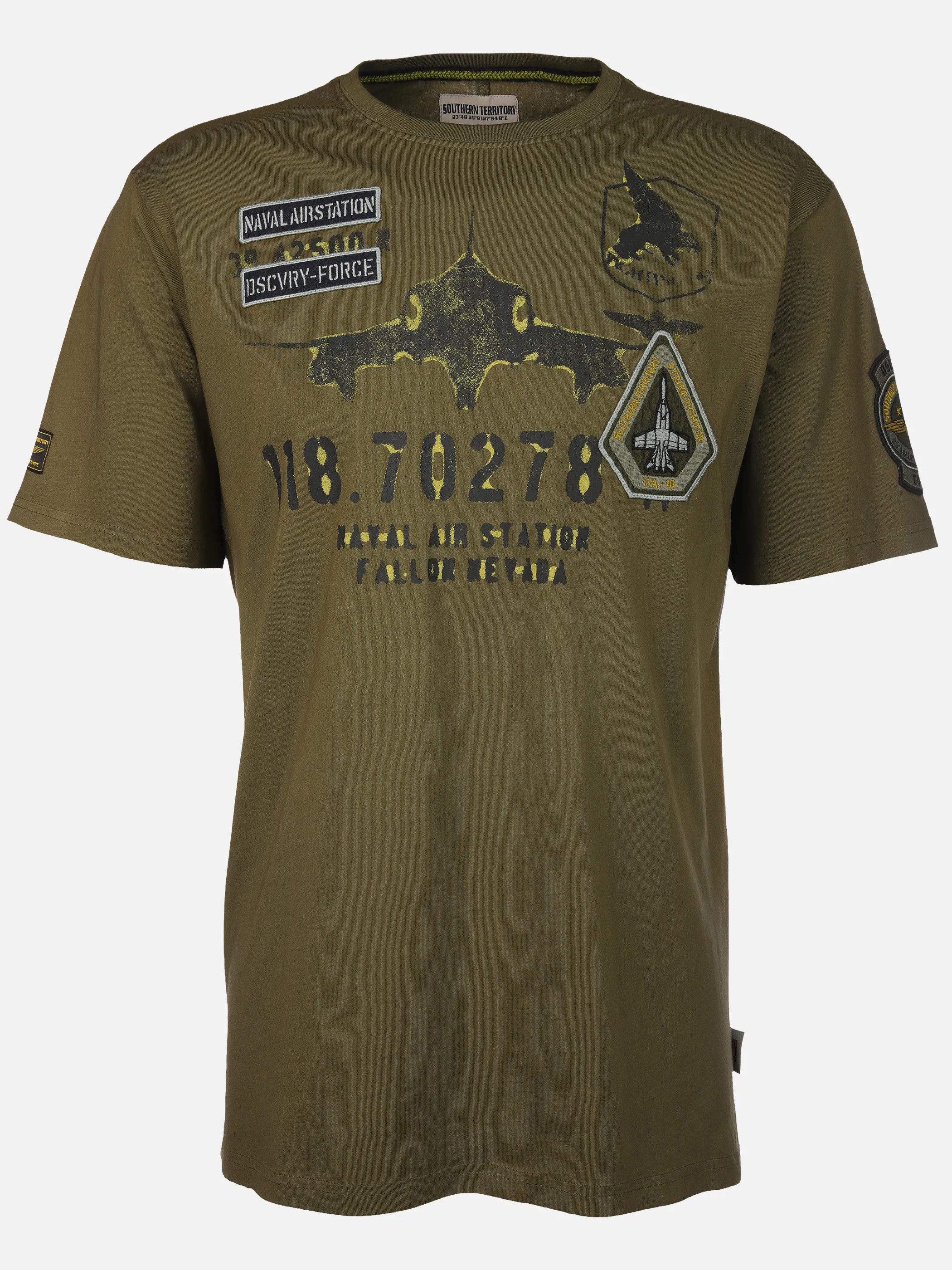 Southern Territory He. T-Shirt 1/2 Arm Print Oliv 916379 78 1