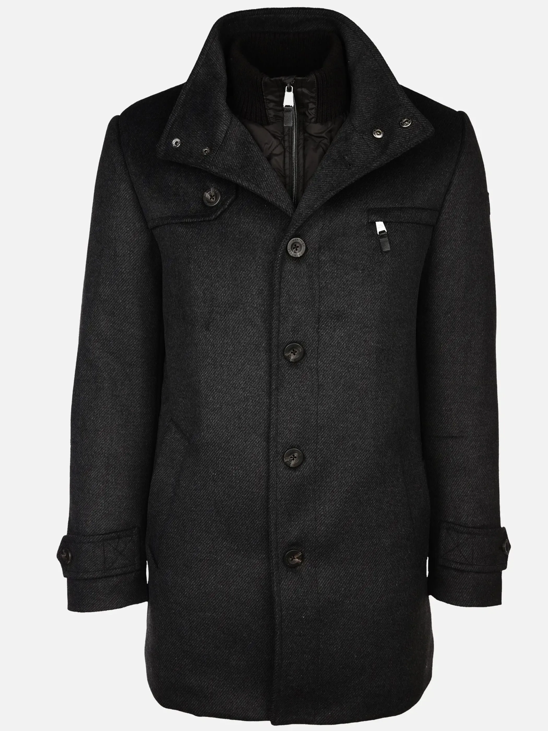 Jim Spencer He. Wollmantel 2in1 220803 Schwarz 871351 BLACK 1