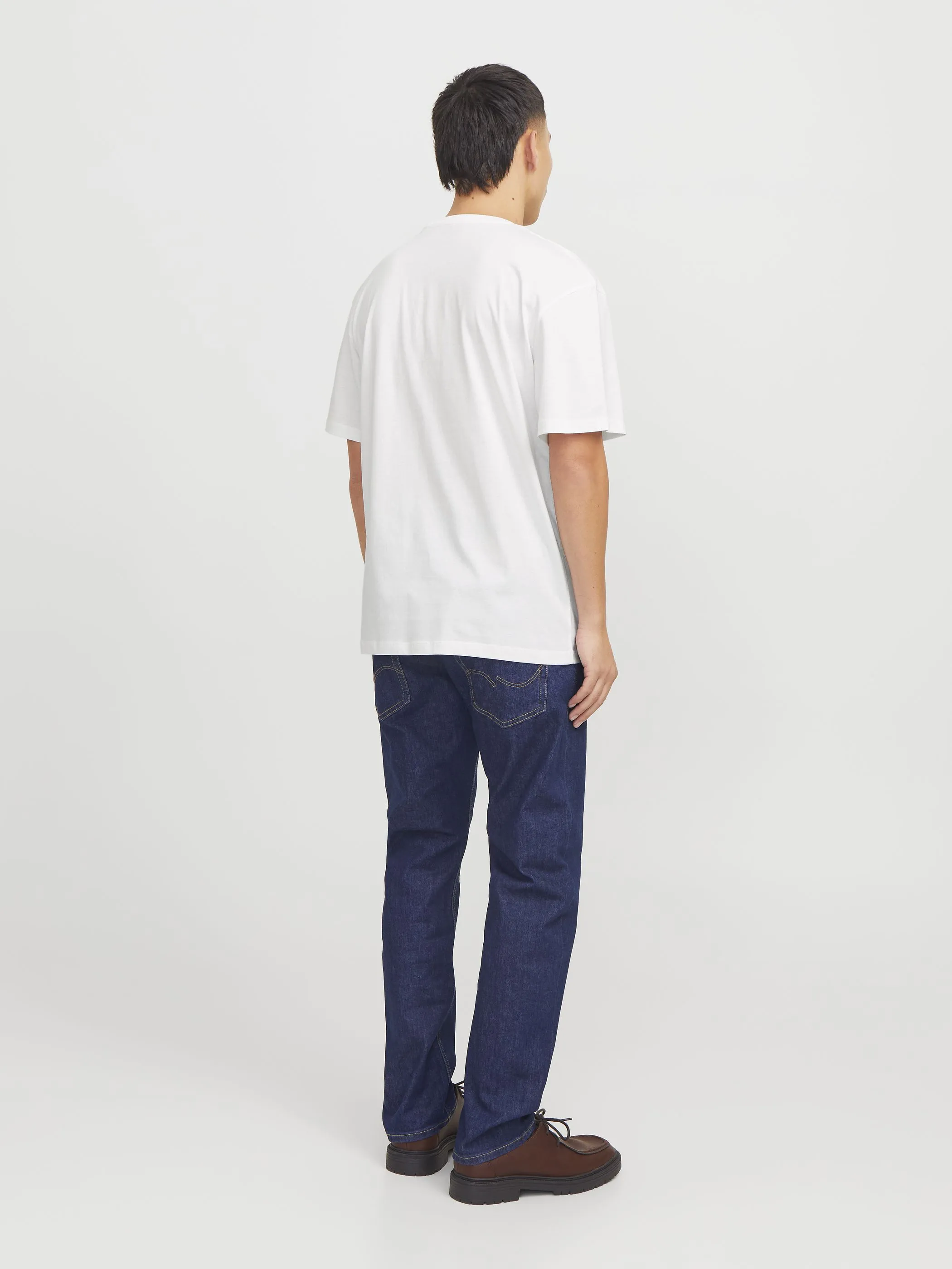 Jack Jones 12268127 JJEBRYAN CORP LOGO TE Weiß 903404 178074 2