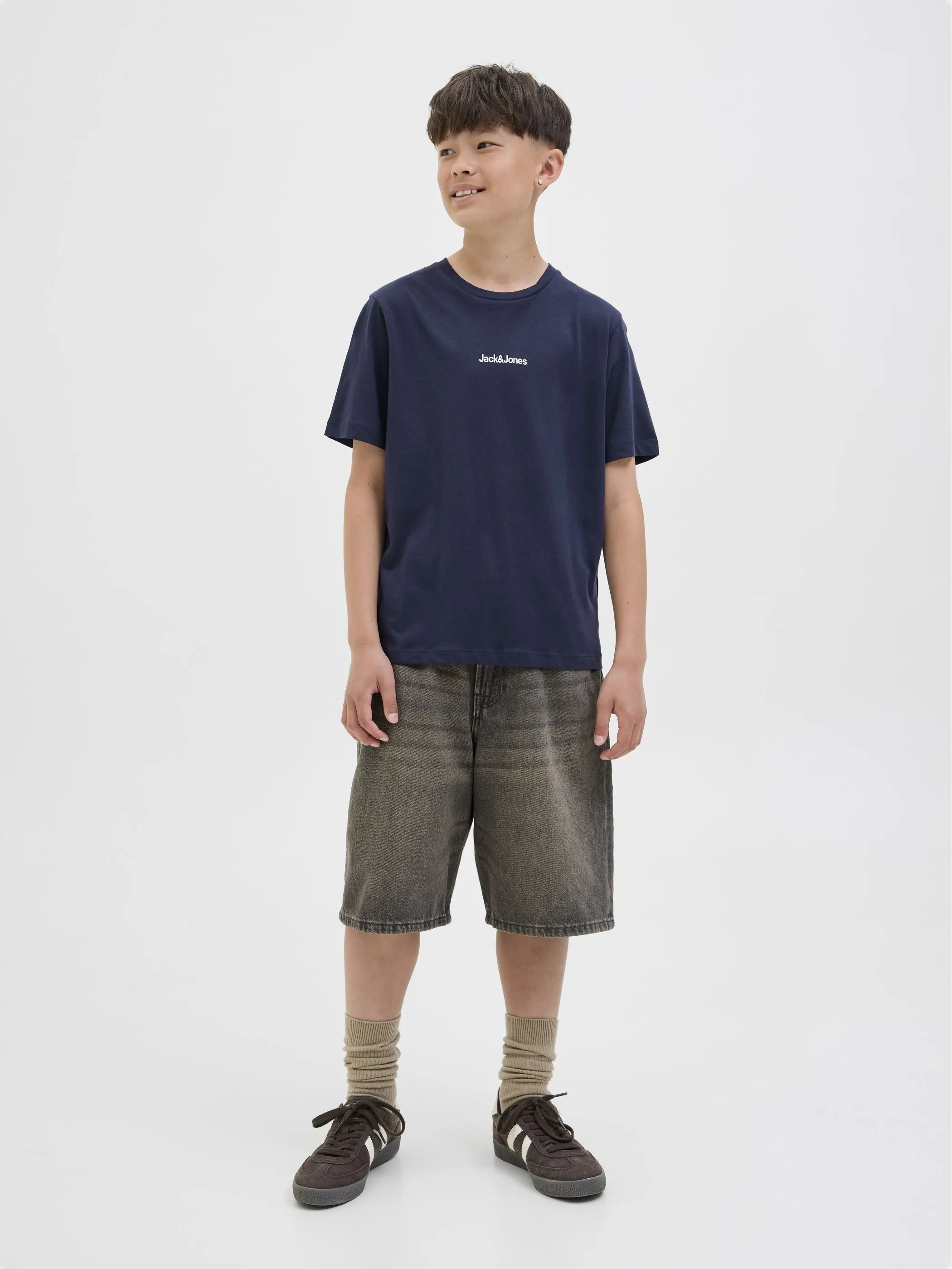 Jack&Jones Junior 12279668 JJMINE TEE SS CREW NE Blau 914247 175876 4