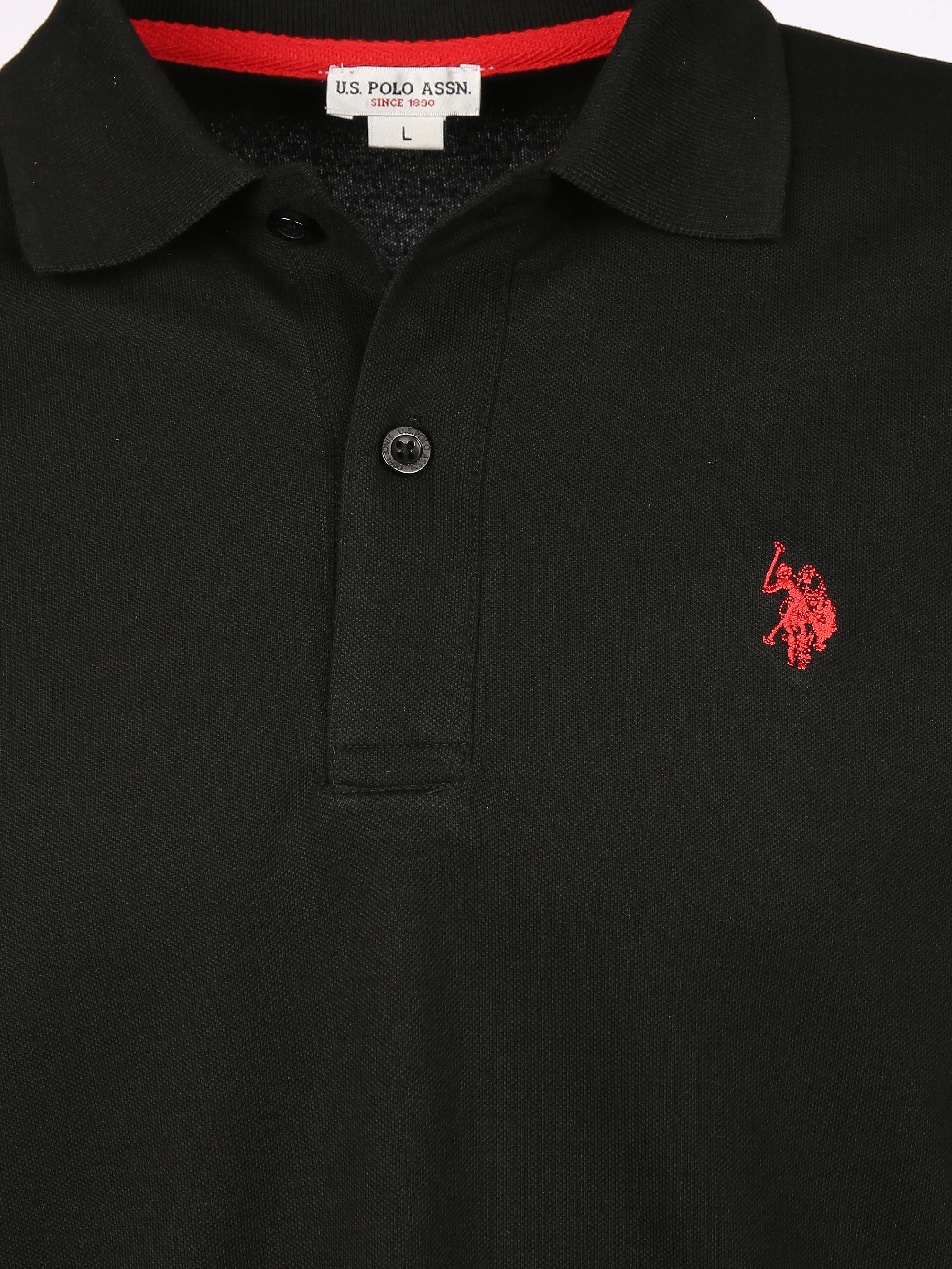 U.S. Polo Assn. He. Poloshirt 1/2 Arm basic Schwarz 918360 191 BLACK 3