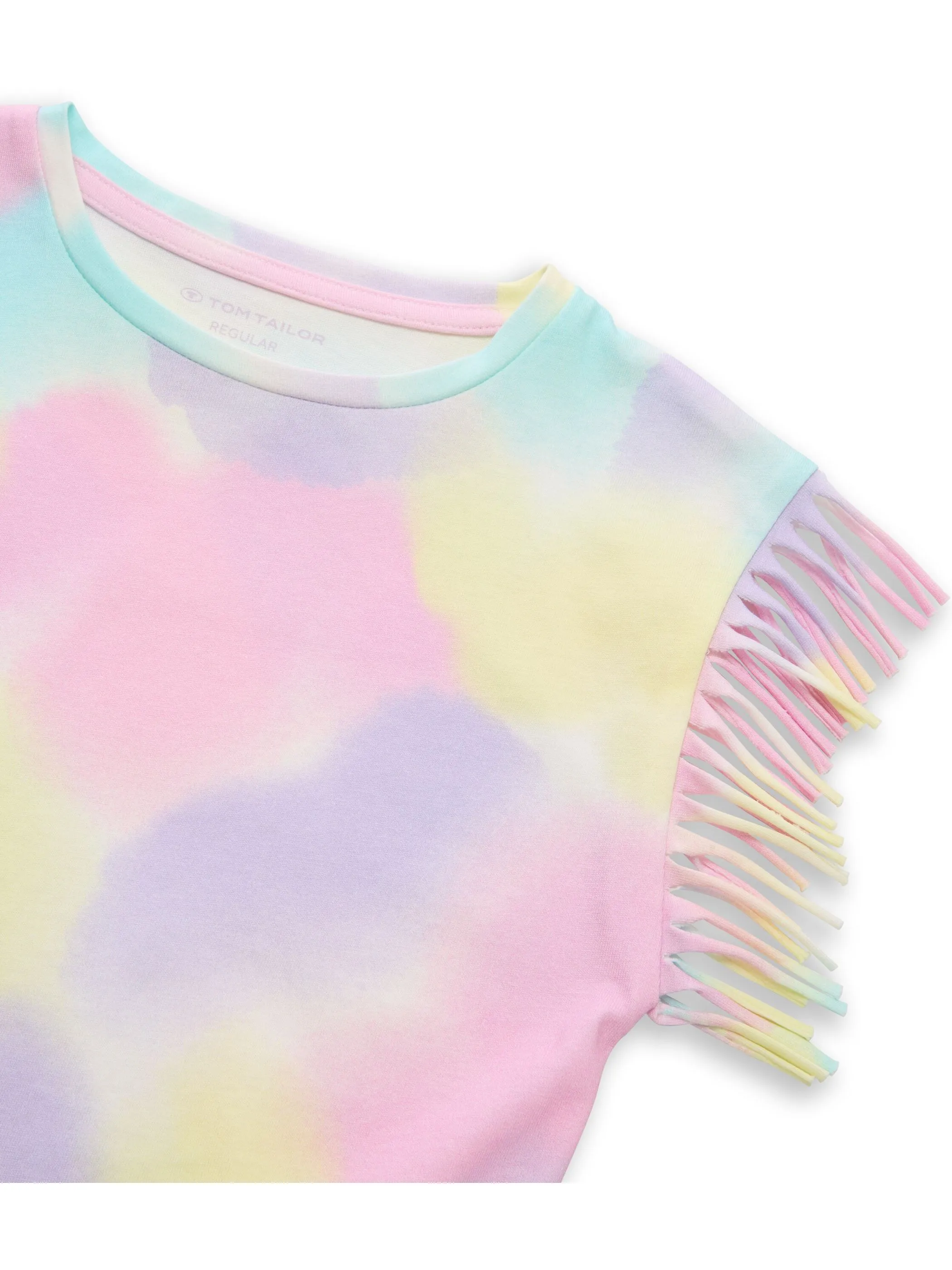 Tom Tailor 1051039 printed fringe T-shirt Bunt 929651 40154 3