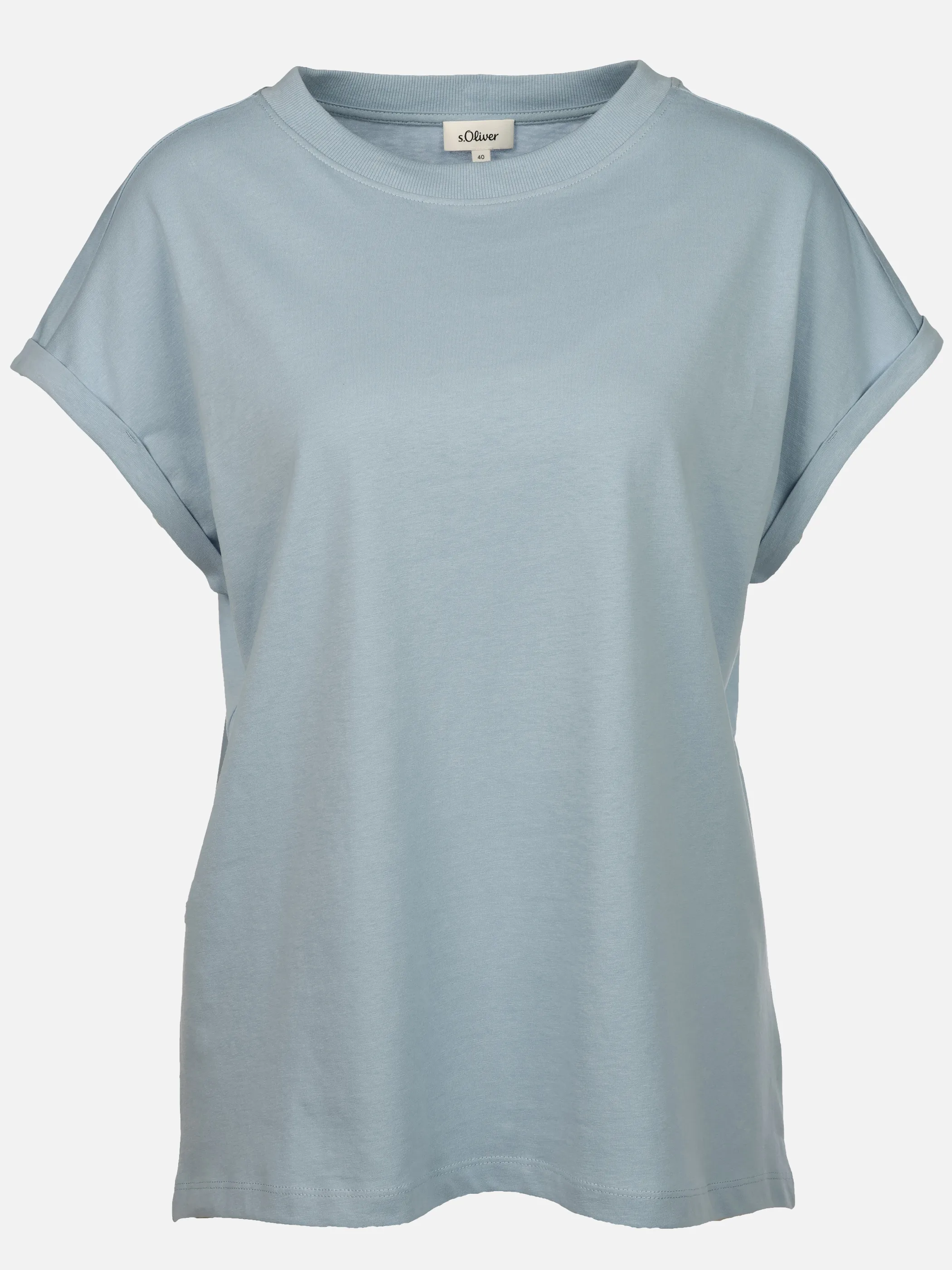 s.Oliver 2184731 T-Shirt, Uni Blau 930461 5025 1
