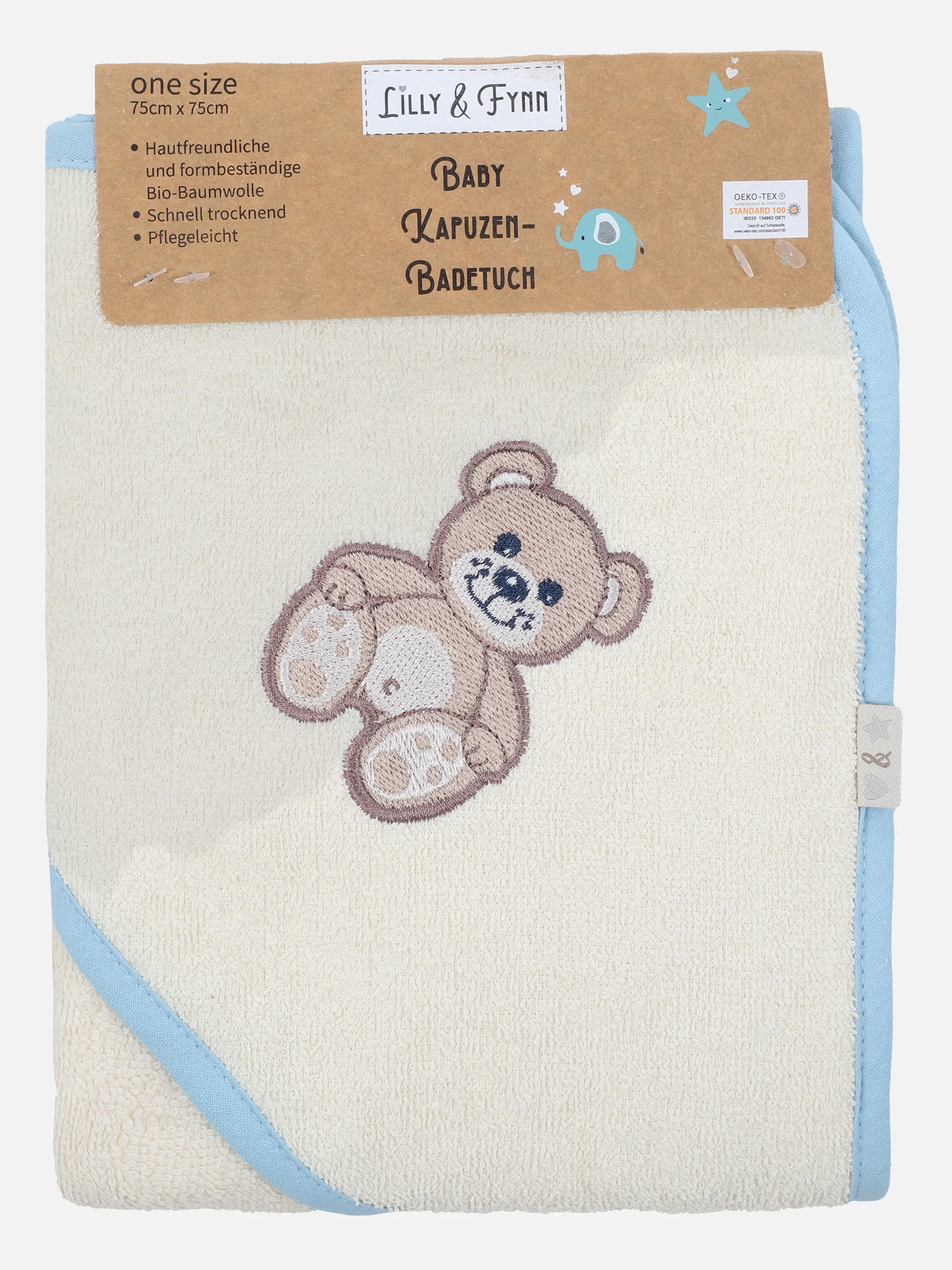 Lilly&Fynn Baby Kapuzenhandtuch Lisa&Frit Blau 863601 BLAU 2 Lilly&Fynn Baby Kapuzenhandtuch Lisa&Frit Blau 863601 BLAU 2