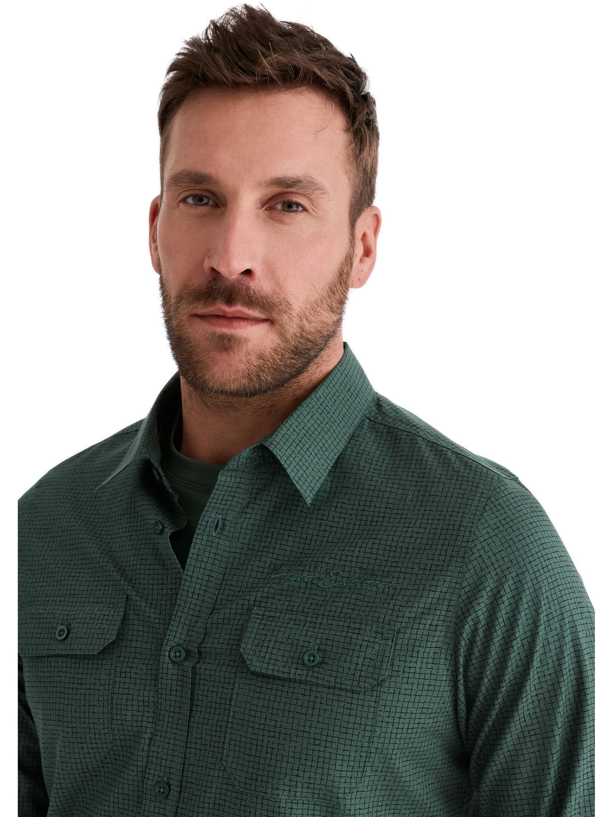 HERO by John Medoox 73102290009149 He. Bluse/Hemd, Grün 928404 9149 3