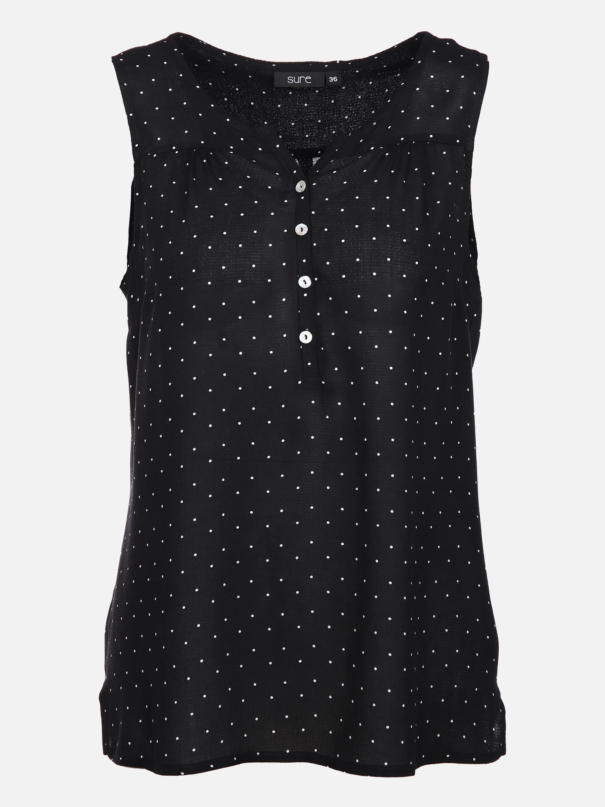 Sure Da-Dobby-Blusentop m. Druck Schwarz 852486 BLACK DOTS 1 Sure Da-Dobby-Blusentop m. Druck Schwarz 852486 BLACK DOTS 1