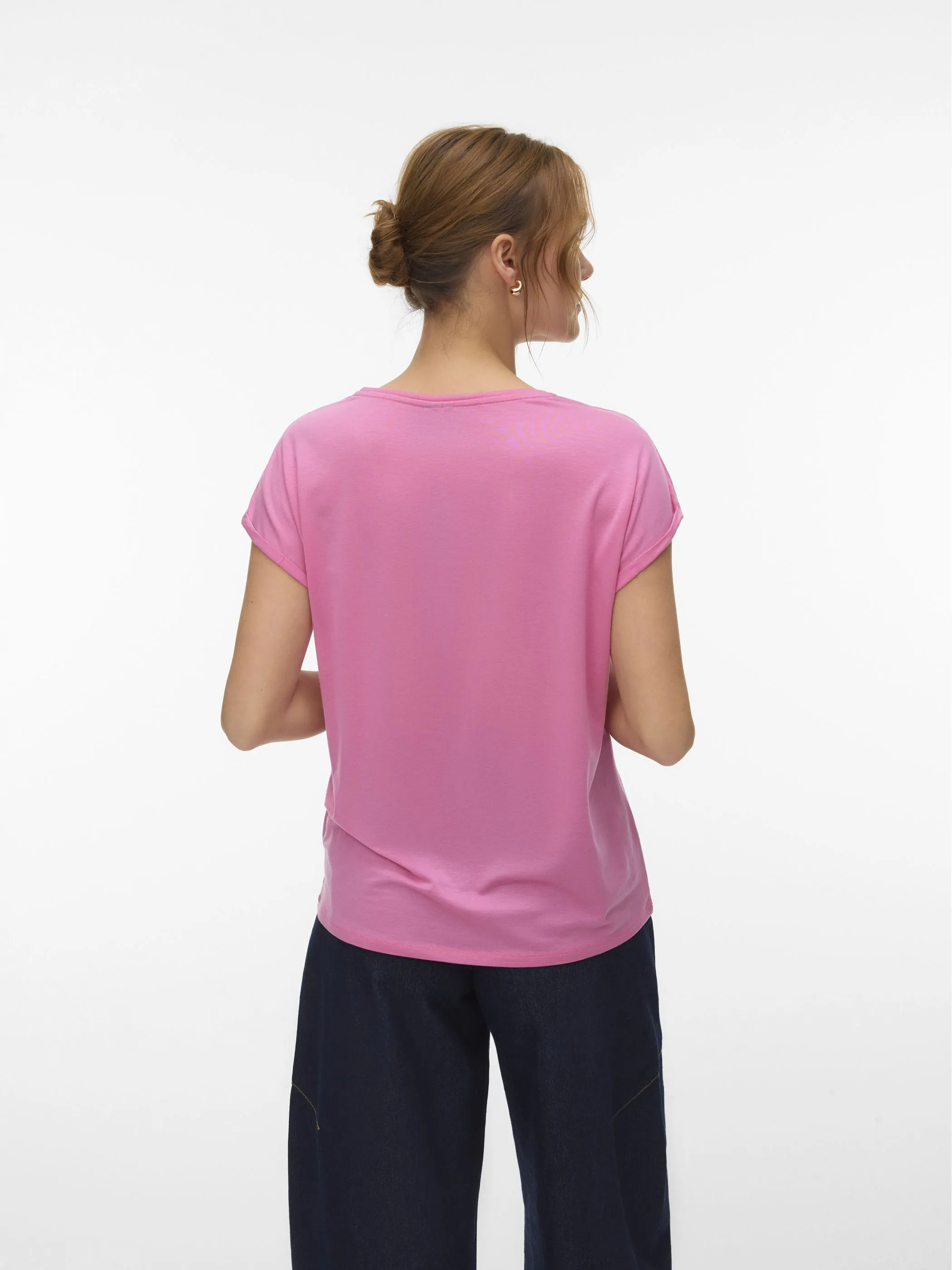 Vero Moda 10284468 VMAVA PLAIN SS TOP GA Pink 873829 294297 2