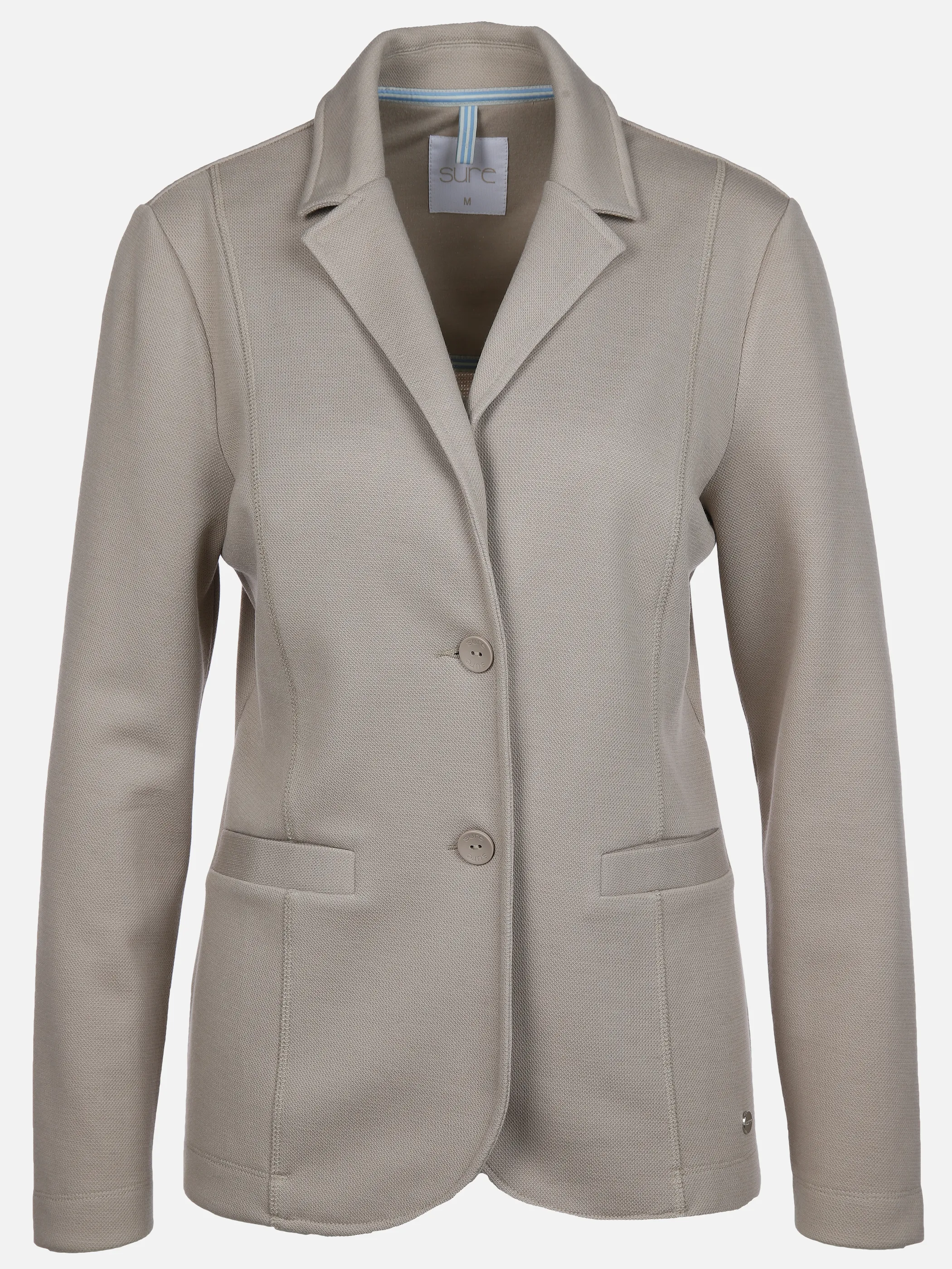 Sure Da-Jersey-Blazer m.2 Knöpfen Weiß 878389 KITT 1