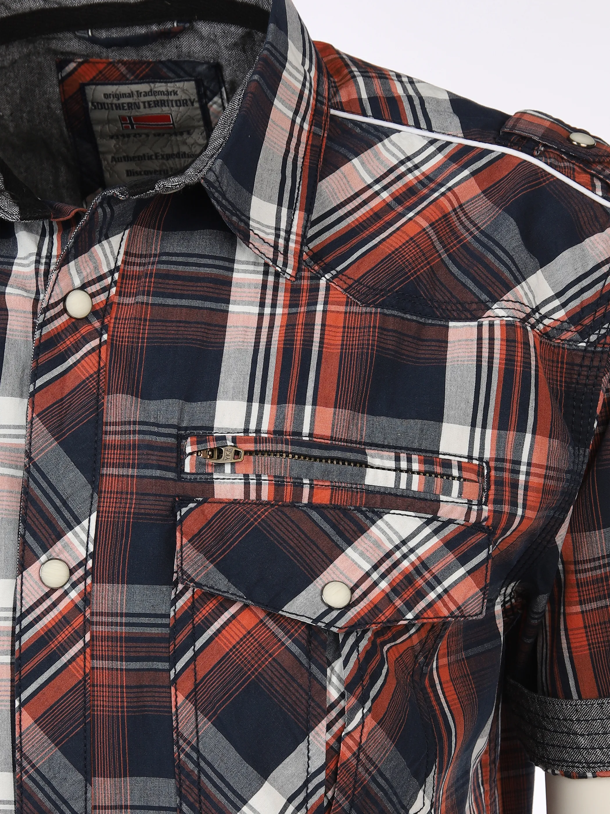 Southern Territory He. Freizeithemd 1/2 Arm zipper Orange 894400 ORANGE 3 Southern Territory He. Freizeithemd 1/2 Arm zipper Orange 894400 ORANGE 3