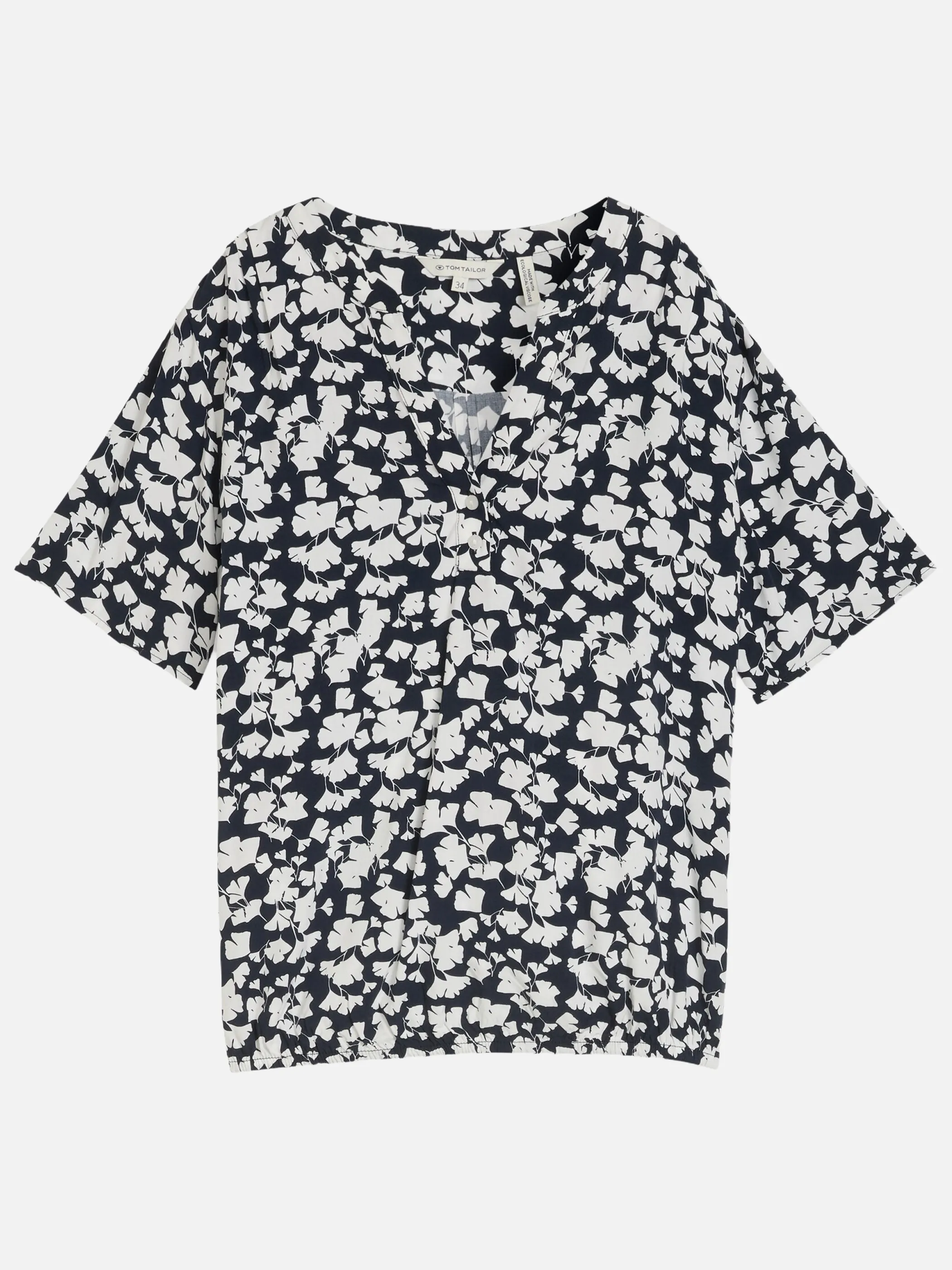 Tom Tailor 1049796 NOS blouse printed shortsleeves Blau 921983 39735 3