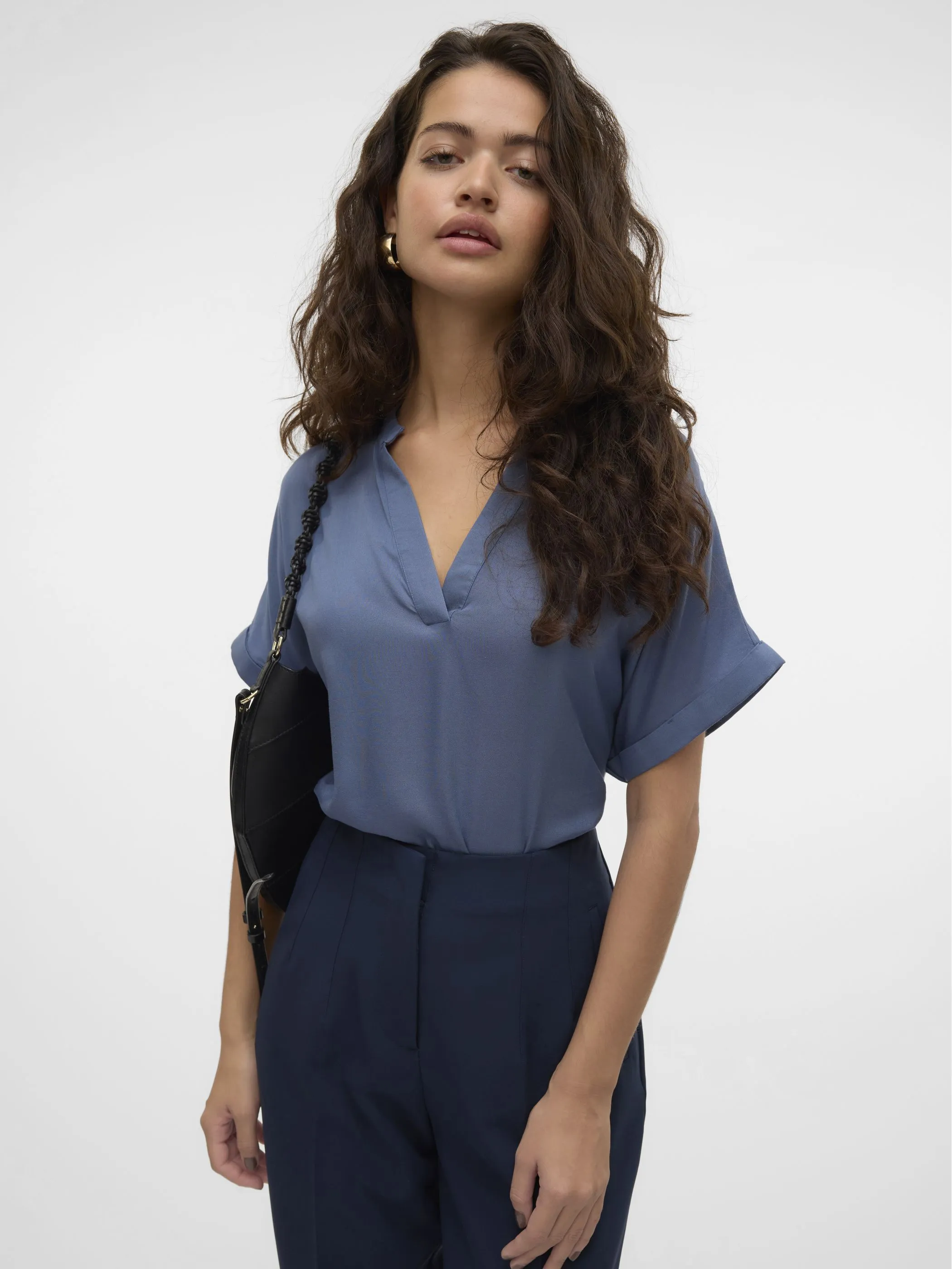 Vero Moda 10279697 VMBEAUTY SS TOP GA NO Blau 875220 189259 4