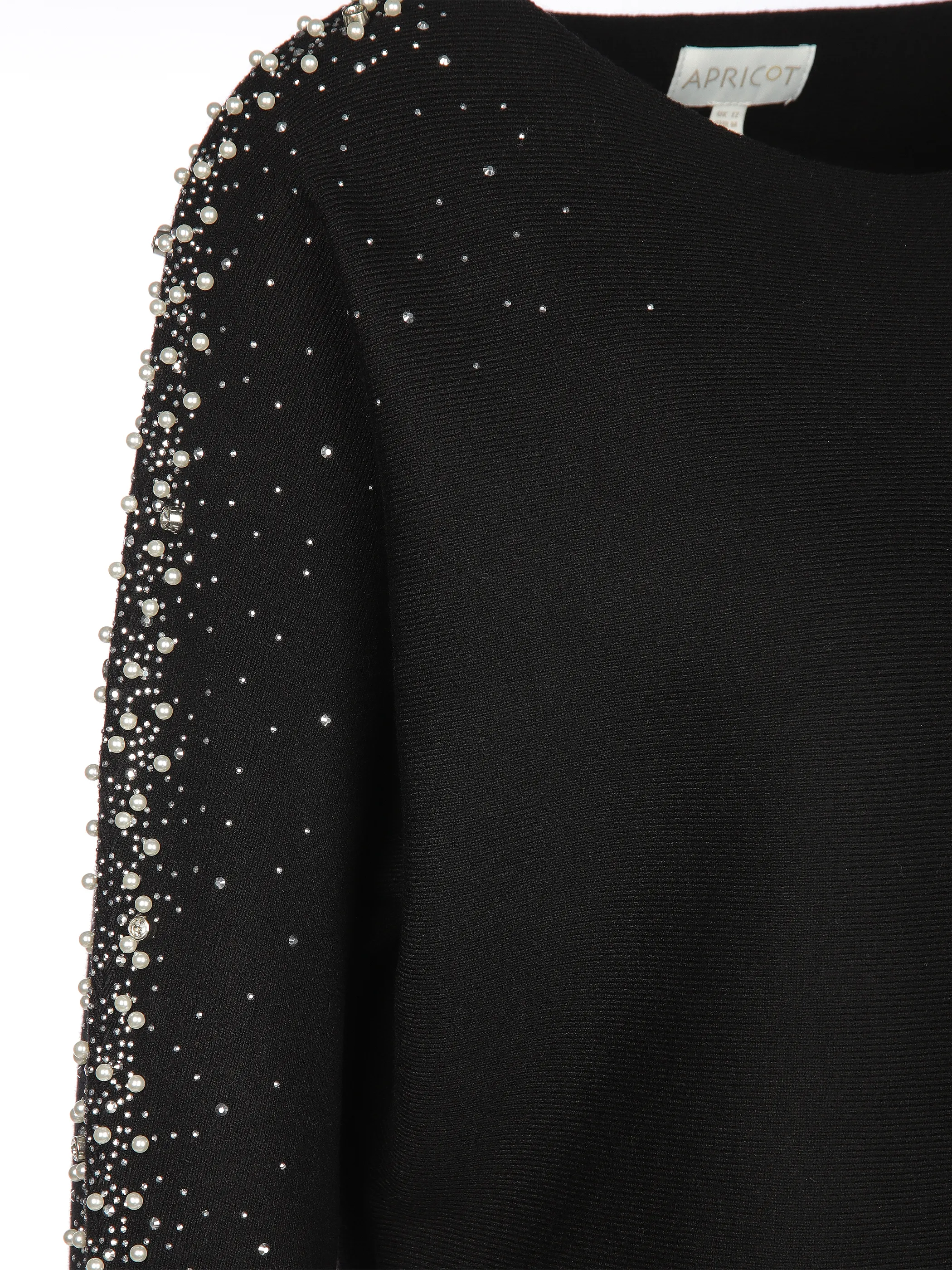 Apricot X130771 Apricot Pearls Stud Gems Batwing Jumper Schwarz 922466 BLK 3