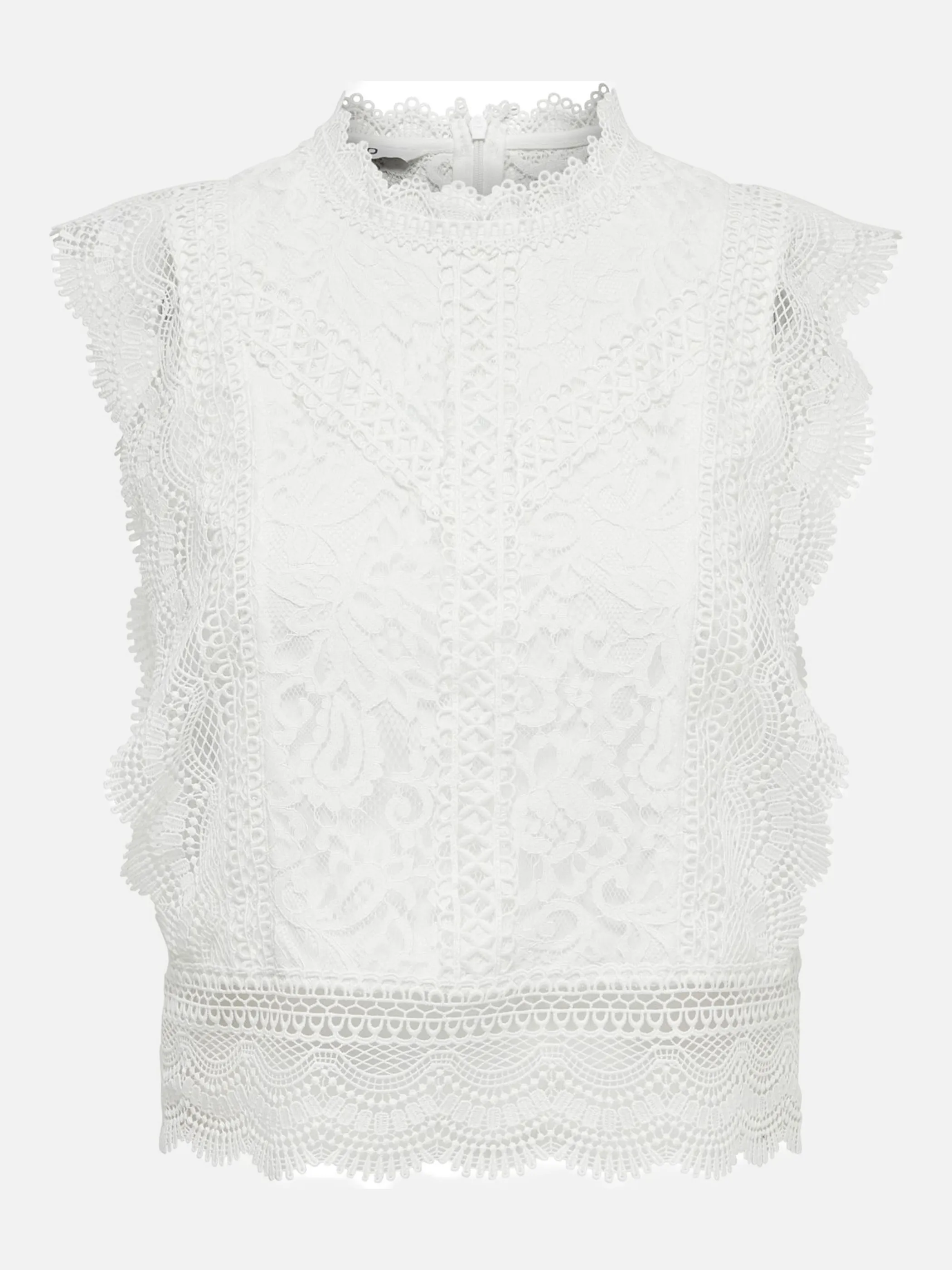 Only 15204604 ONLKARO S/L LACE TOP Weiß 834766 177922 1