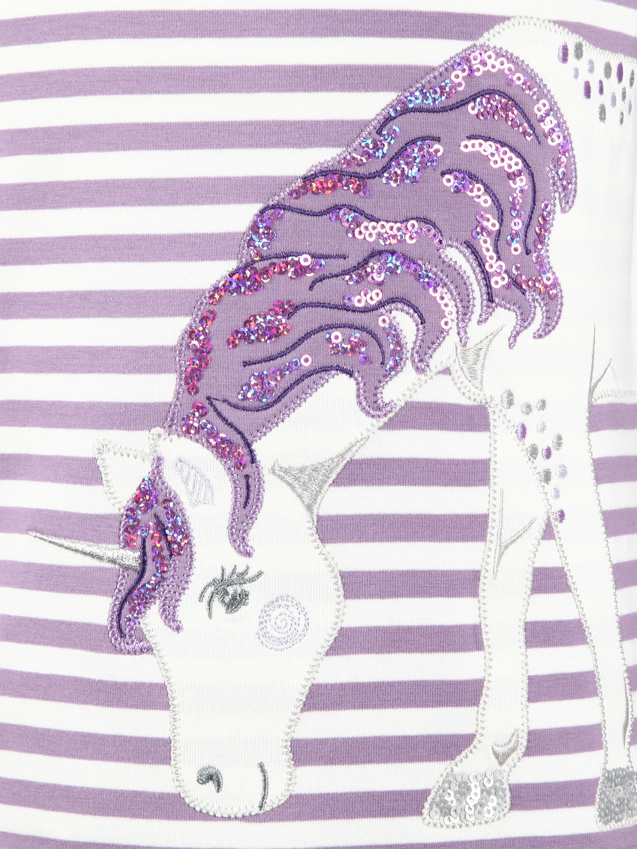 One Way KM Longsleeve stripes mit Pferde Print Lila 913469 LILA 3