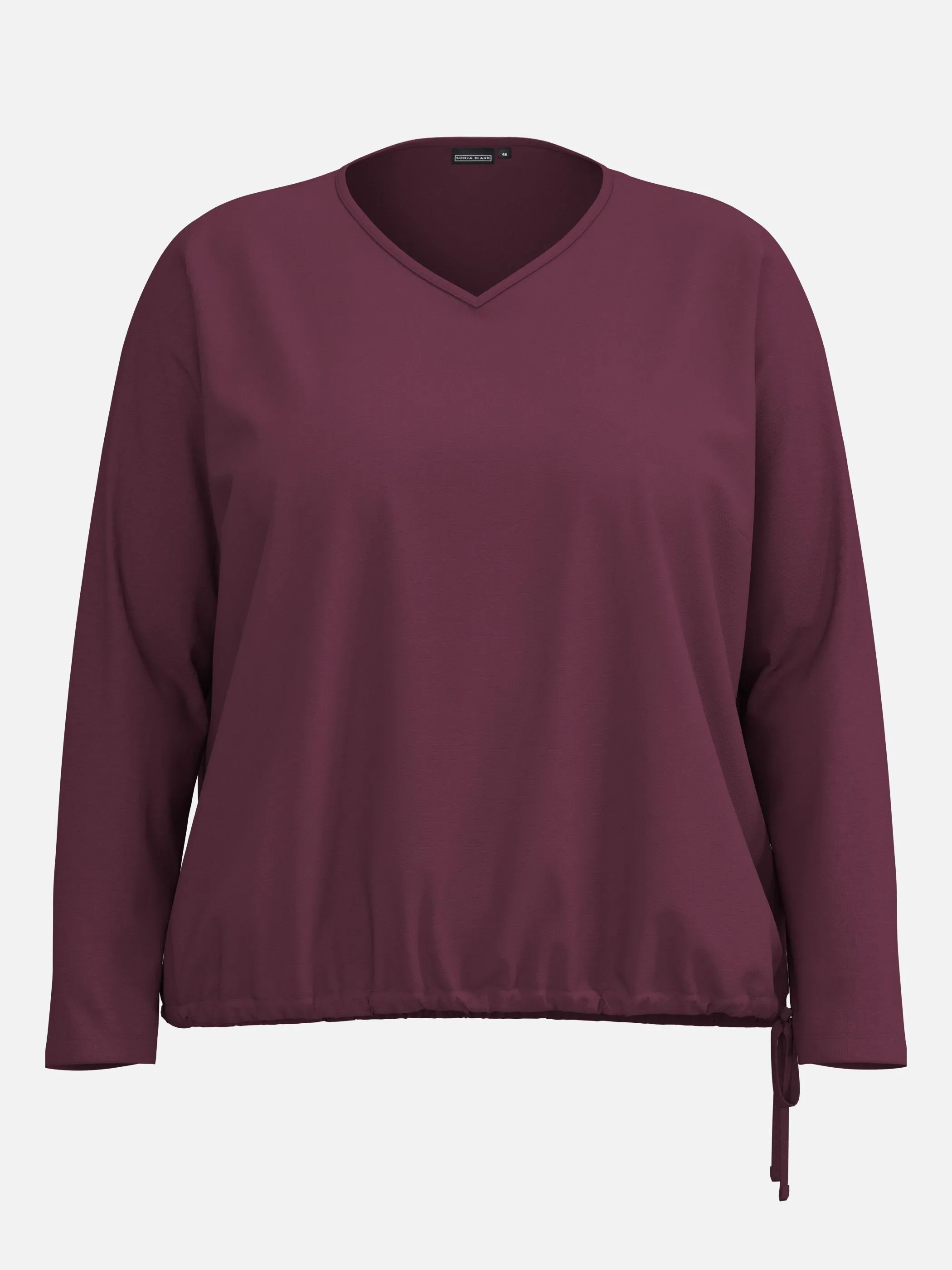 Sonja Blank Da-gr.Gr. Shirt, langarm Rot 929998 AUBERGINE 1