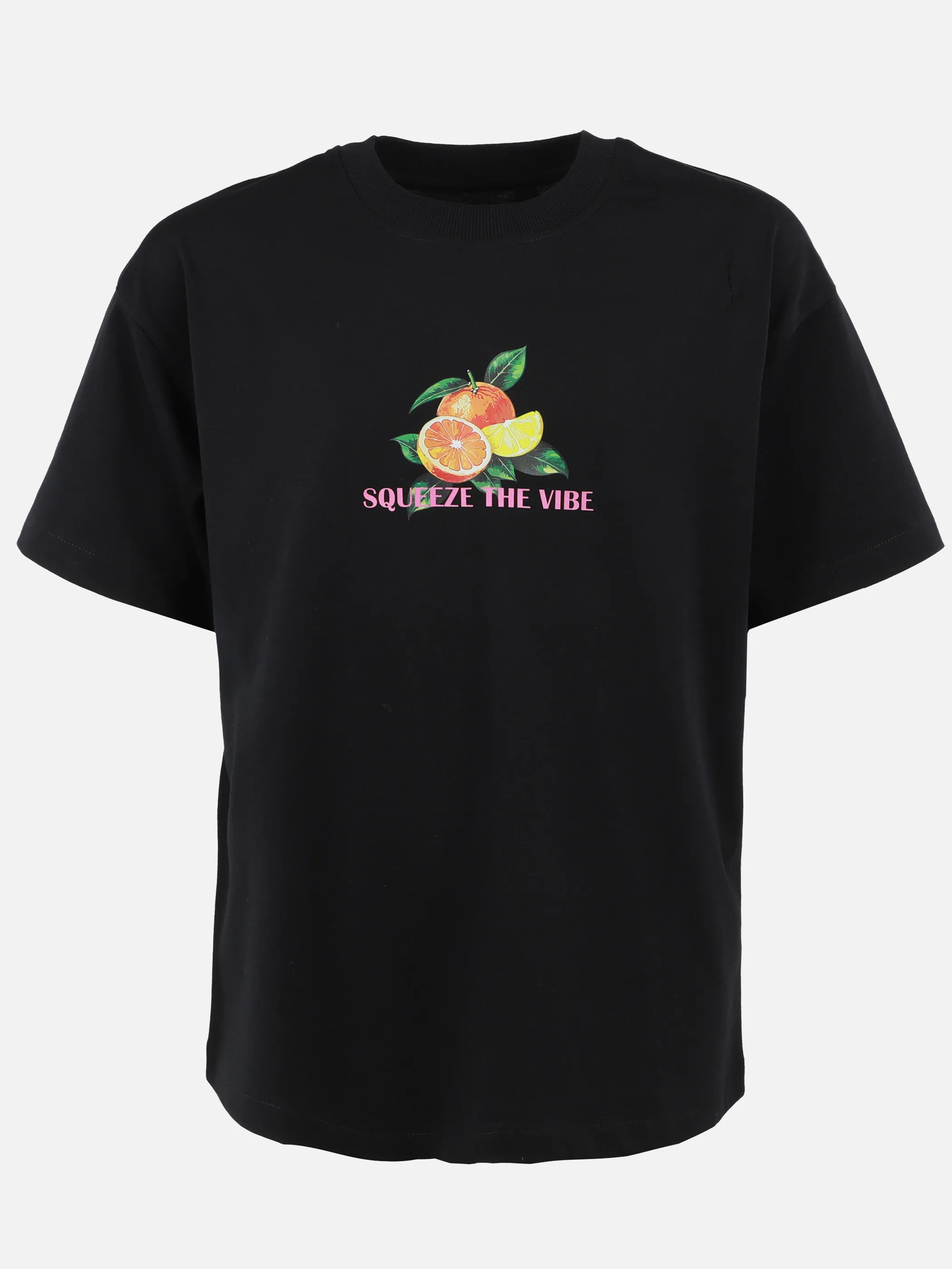 One Way TG T-Shirt mit Orangen FP + BP in schwarz Schwarz 922299 SCHWARZ 1