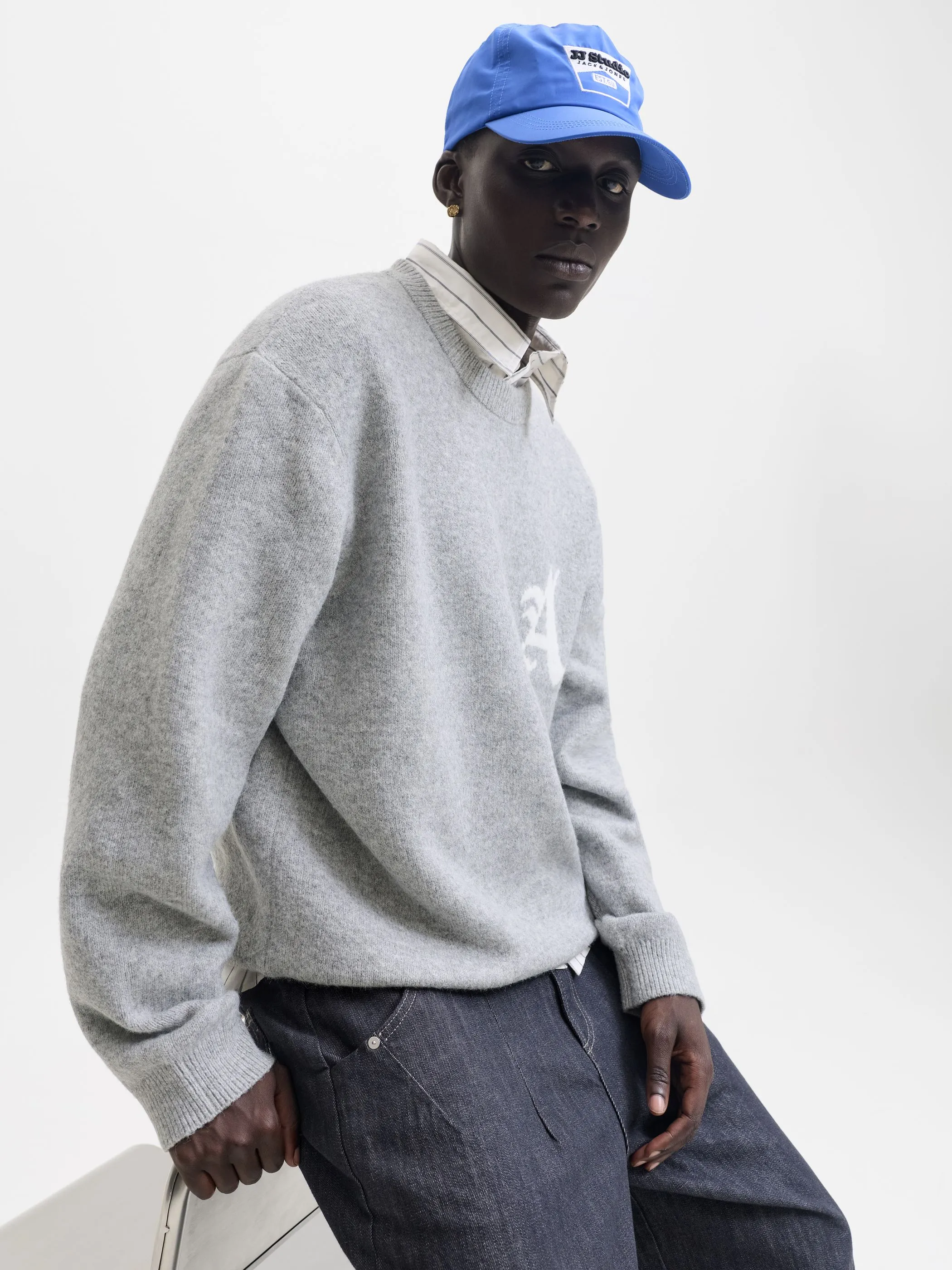 Jack Jones 12303858 JCOLEGACY KNIT JACQUA Grau 930625 179085 1