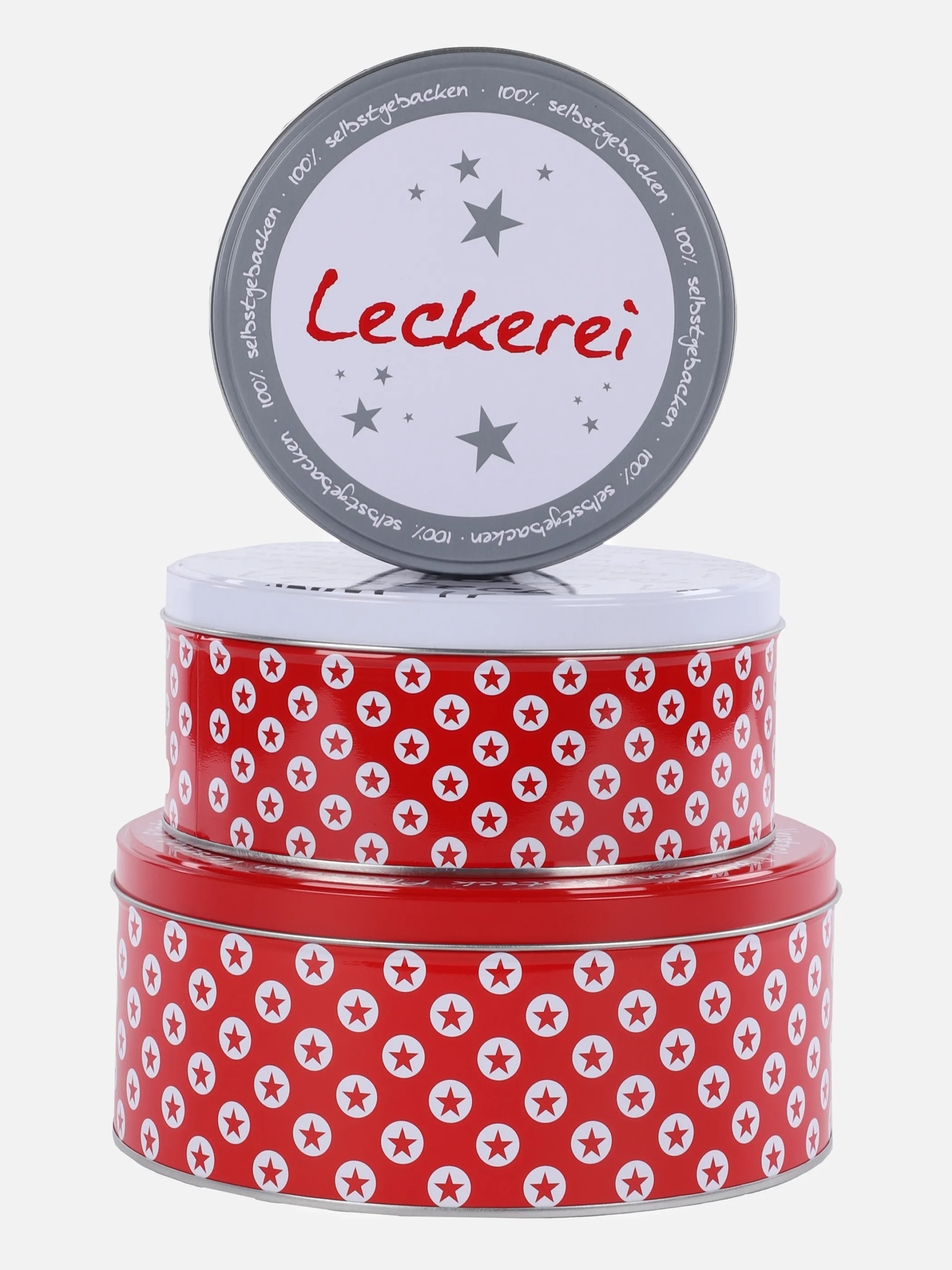 Weihnachten Gebäckdose 3er Set rund Rot 867675 ROT/GRAU 1 Weihnachten Gebäckdose 3er Set rund Rot 867675 ROT/GRAU 1