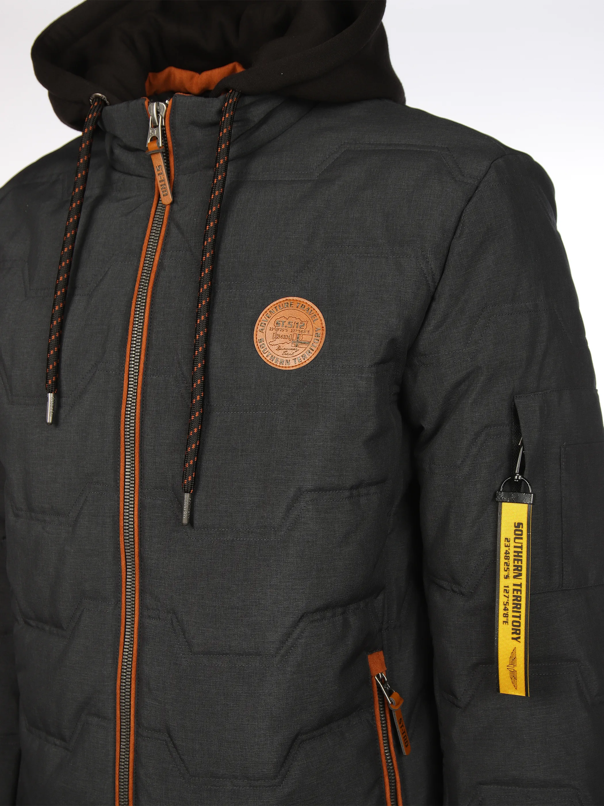 Southern Territory He. Steppjacke melange Schwarz 912700 BLACK 4