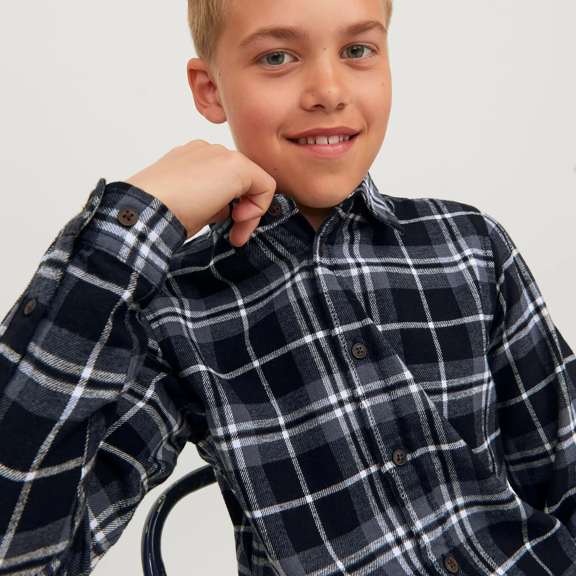 Jack&Jones Junior 12237063 JJPLAIN FALL CHECK SH Blau 880421 175884 4 Jack&Jones Junior 12237063 JJPLAIN FALL CHECK SH Blau 880421 175884 4