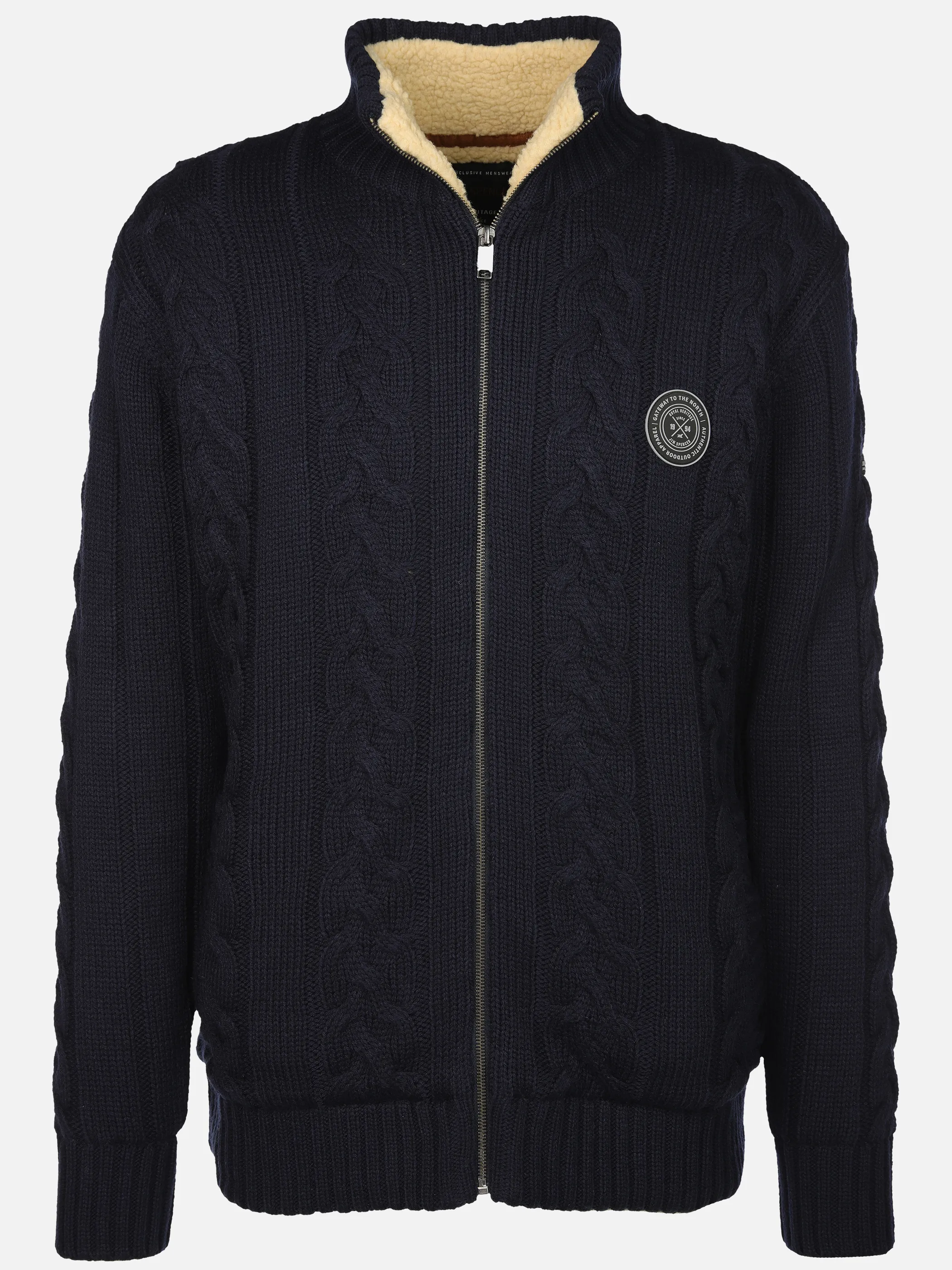 Jim Spencer He. Strickjacke wattiert Blau 918357 NAVY 1