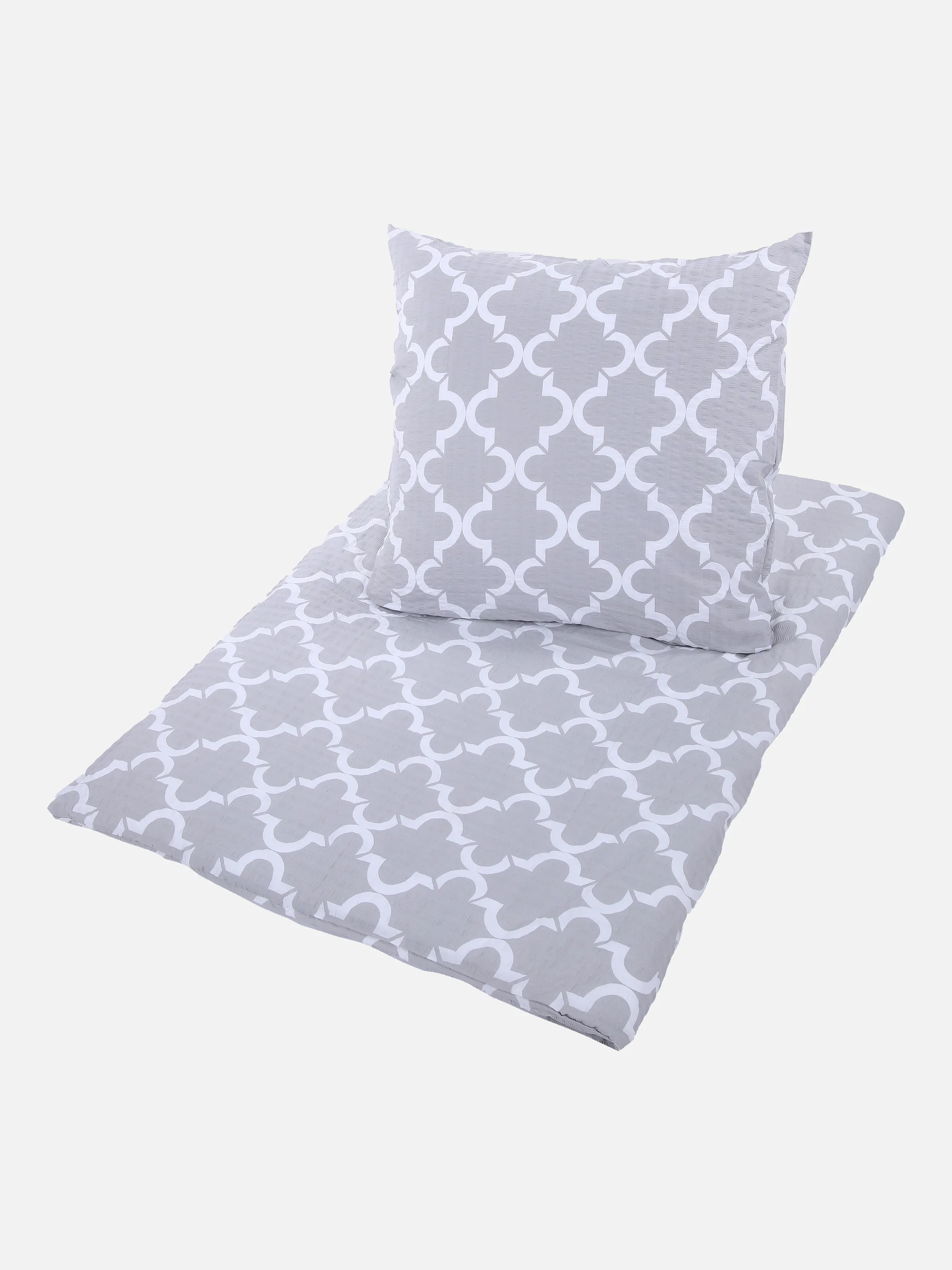 Dream House Seersuckerbettwäsche 4er Pack Grau 838833 GRAU 1