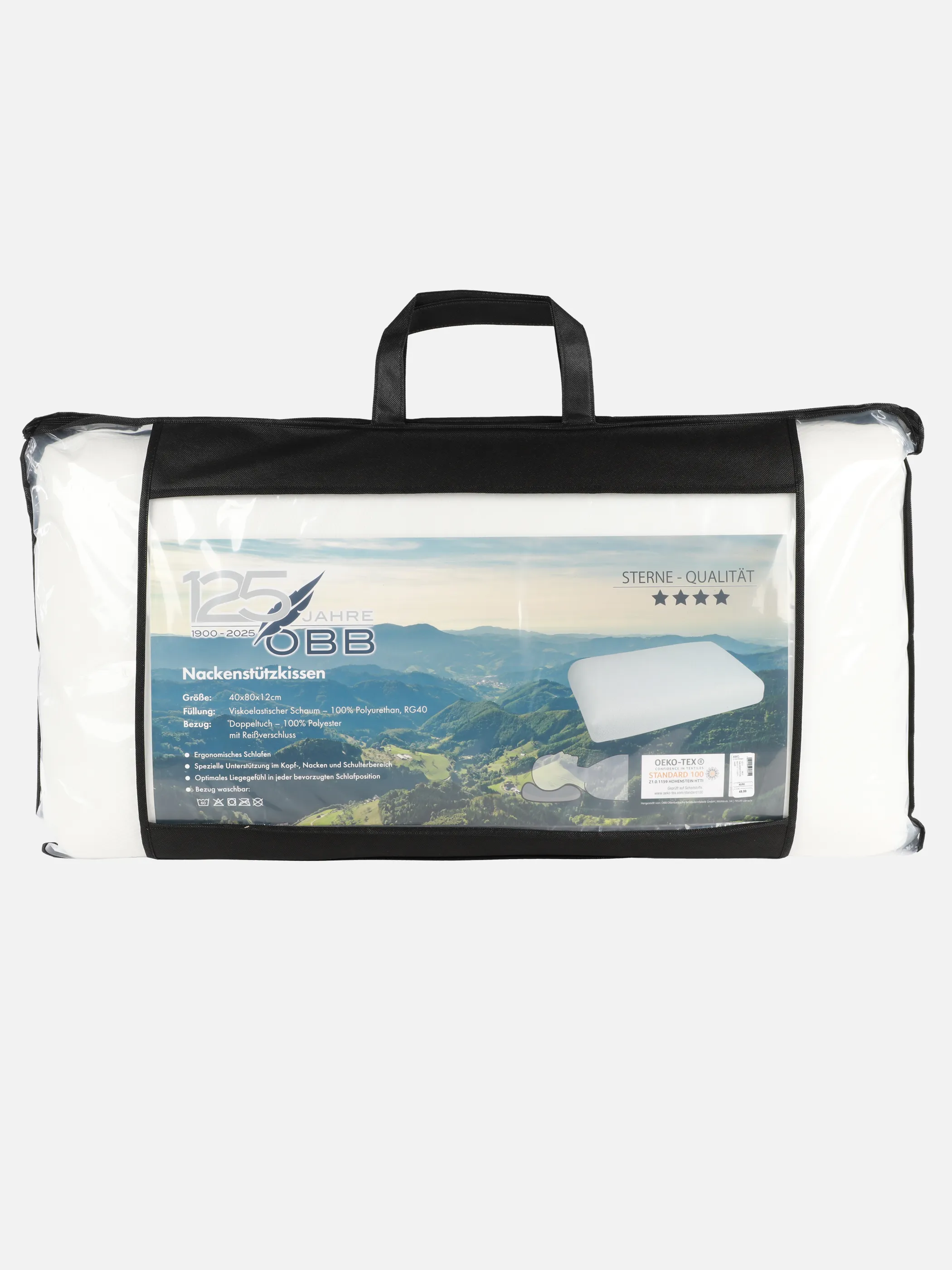 Schwarzwald Nackenstützkissen 40x80x12 Weiß 857117 WEIß 2