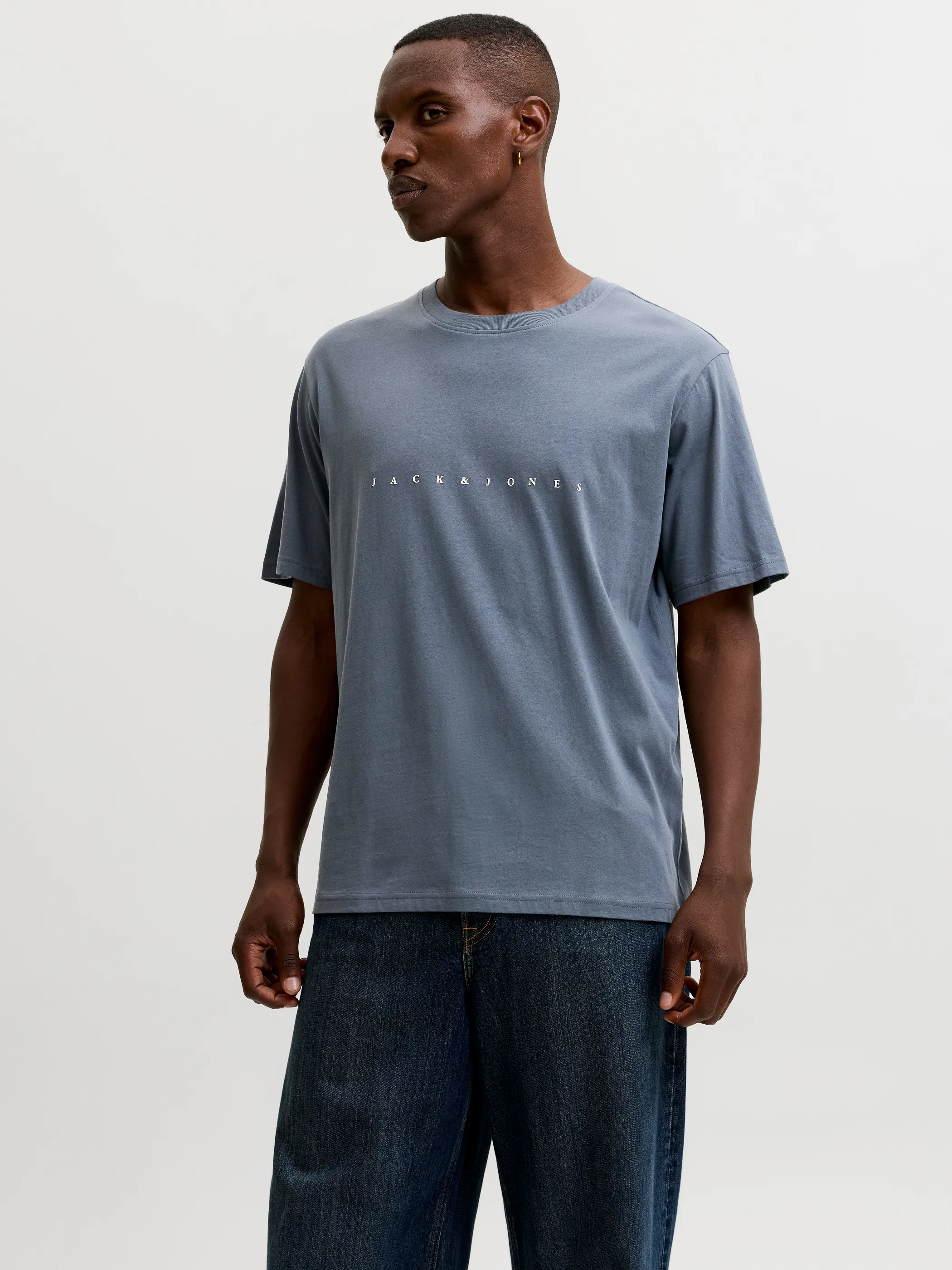 Jack Jones 12234746 JJESTAR JJ TEE SS NOO Grau 886675 176720 1