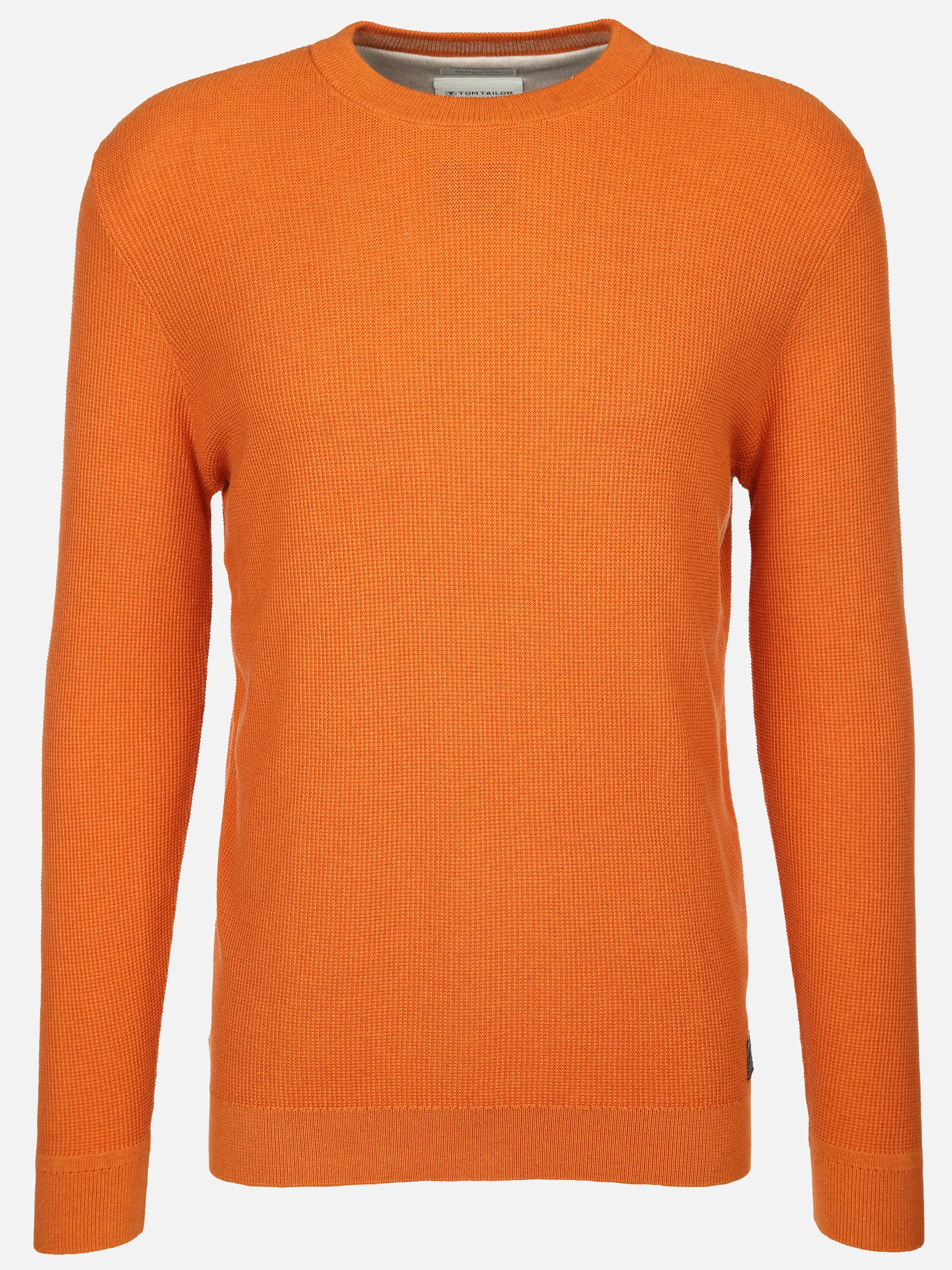 Tom Tailor 1042453 NOS structured crewneck knit Orange 898700 36300 1 Tom Tailor 1042453 NOS structured crewneck knit Orange 898700 36300 1