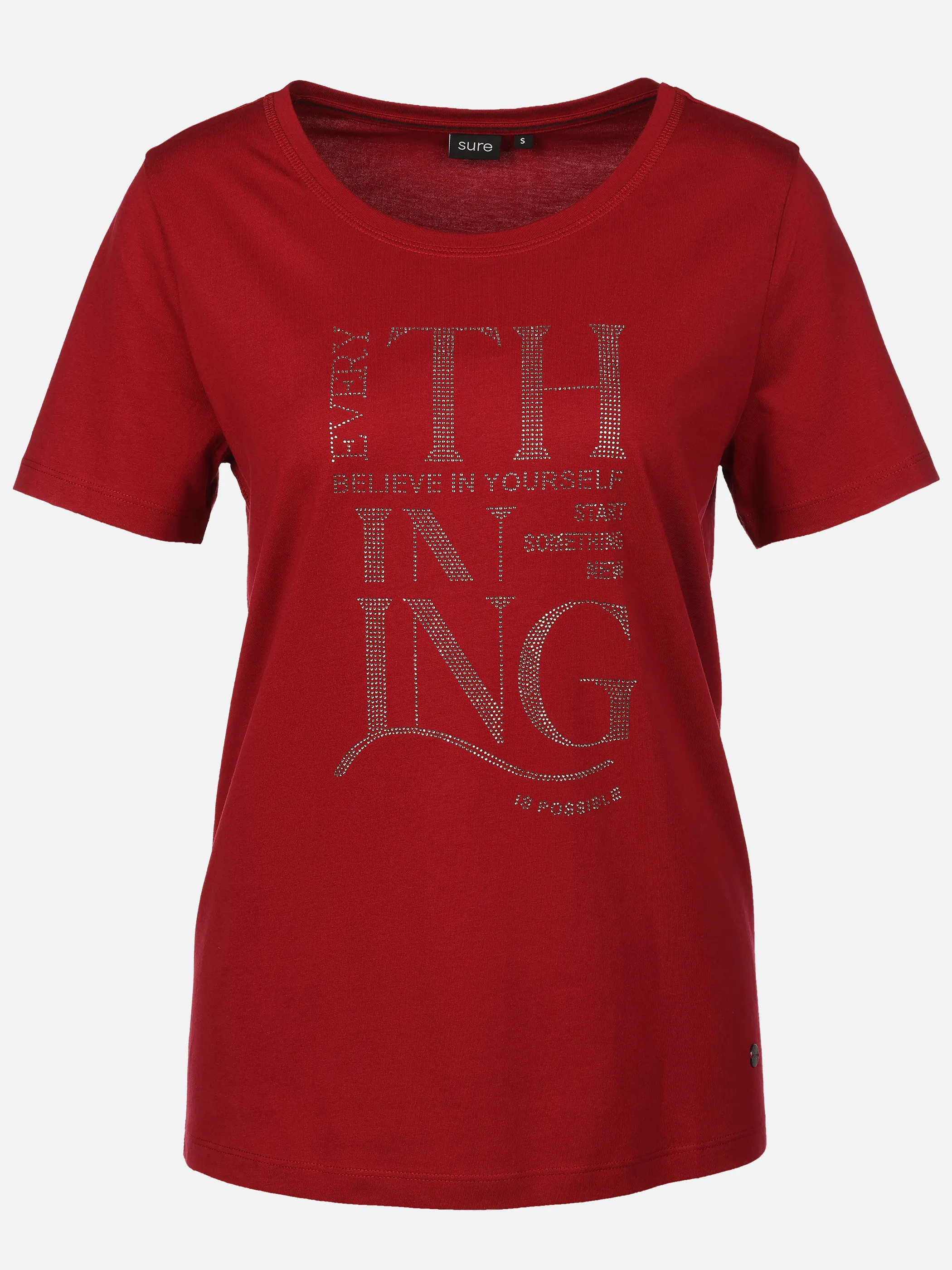 Sure Da-T-Shirt m. Strassapplikatio Rot 926145 RHUBARB 1