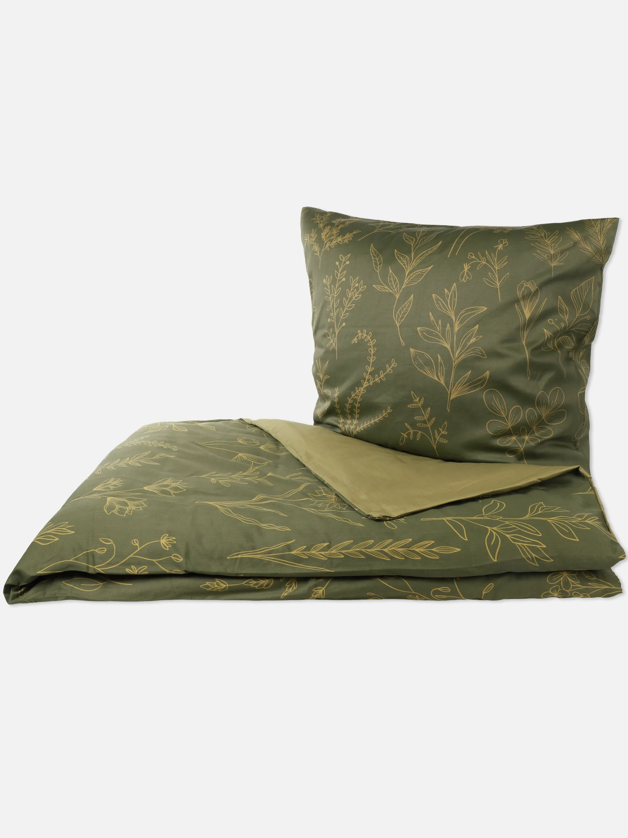 Dream House Satin Bettwäsche Blätter Grün 932838 GRÜN 1