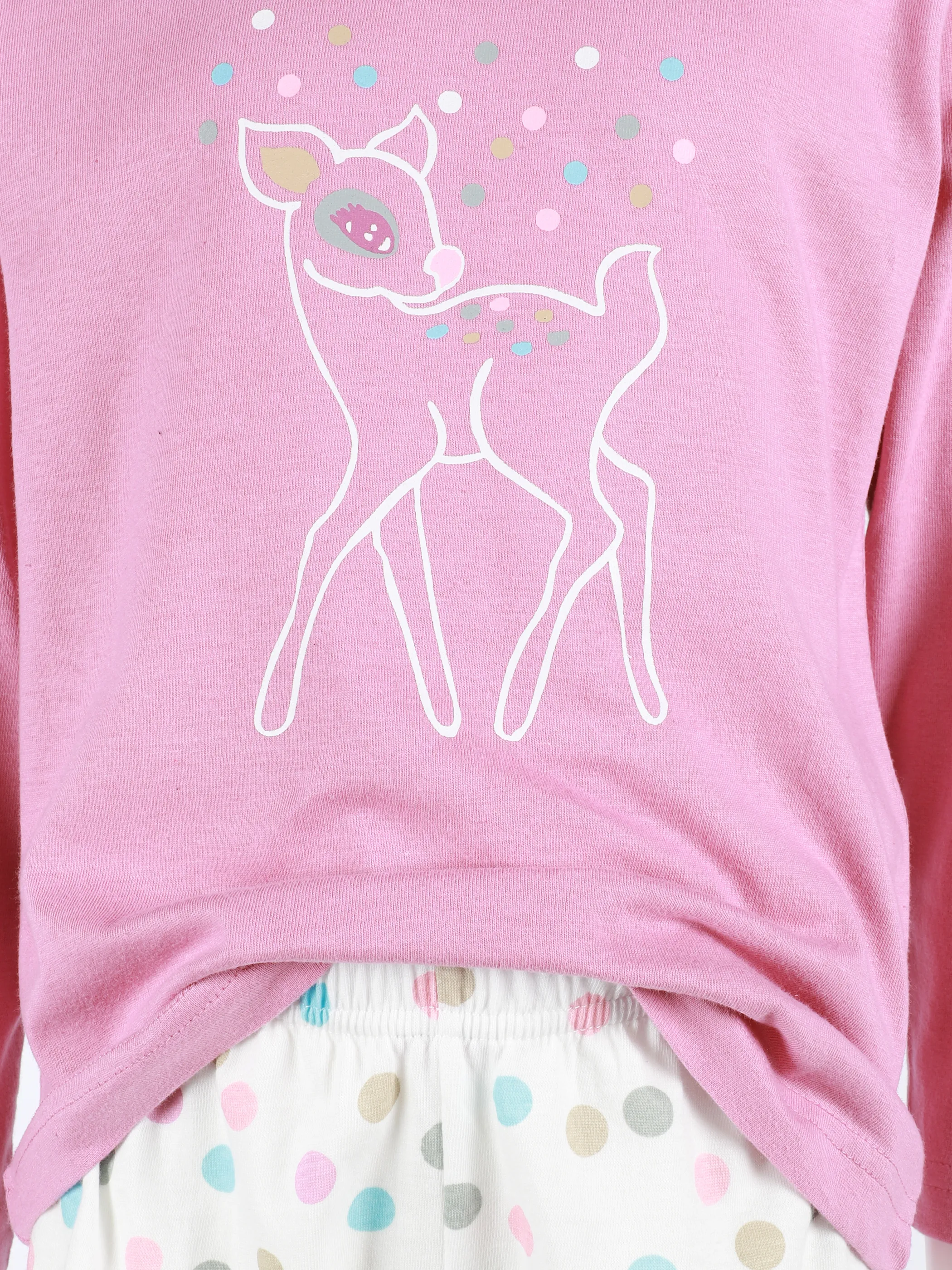 Stop + Go KM Schlafanzug lang Reh Rosa 908546 ROSA 3 Stop + Go KM Schlafanzug lang Reh Rosa 908546 ROSA 3