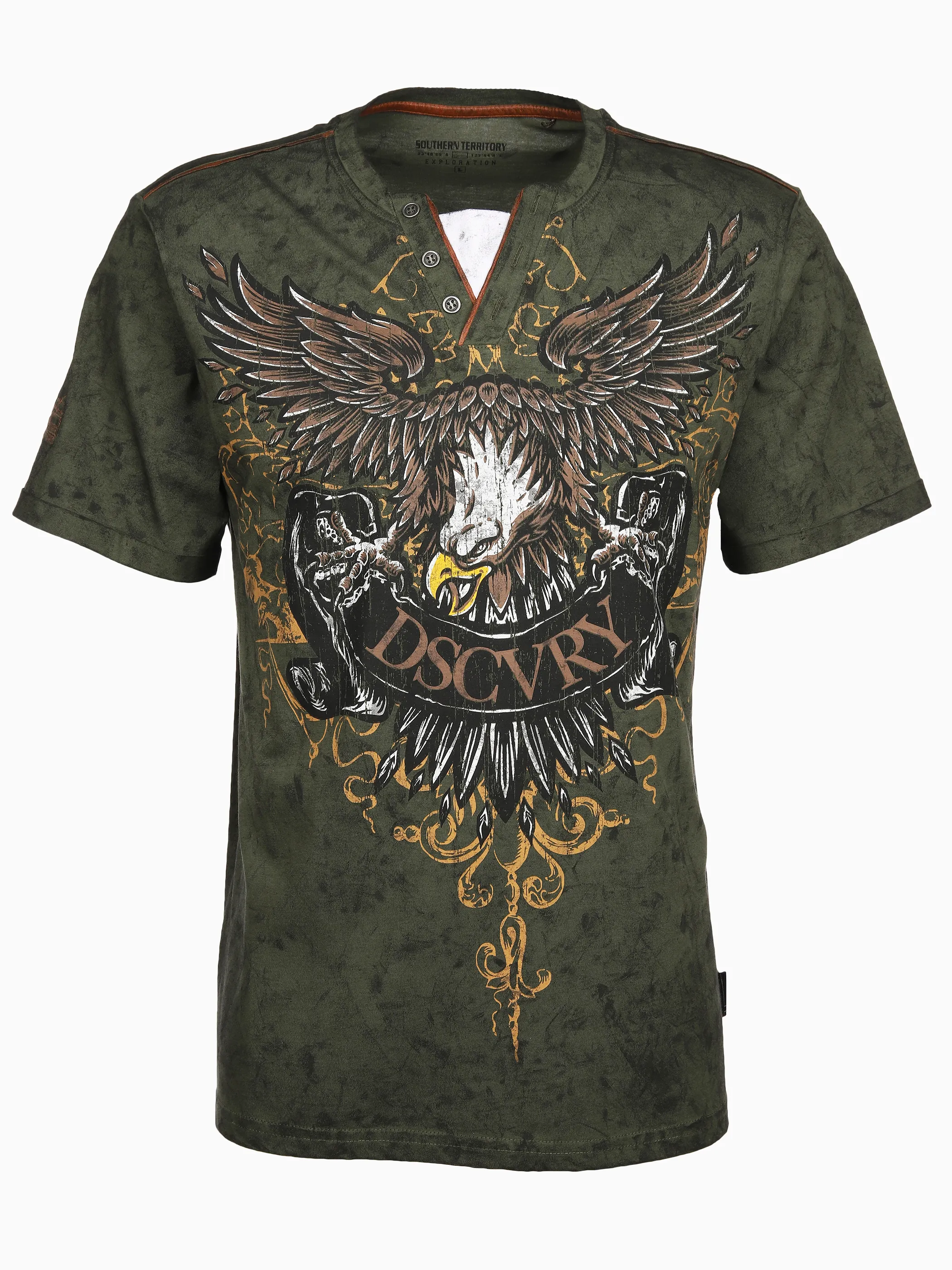 Southern Territory He. Henleyshirt 1/2 Arm 2in1 eagle acid Oliv 898495 OLIVE 1