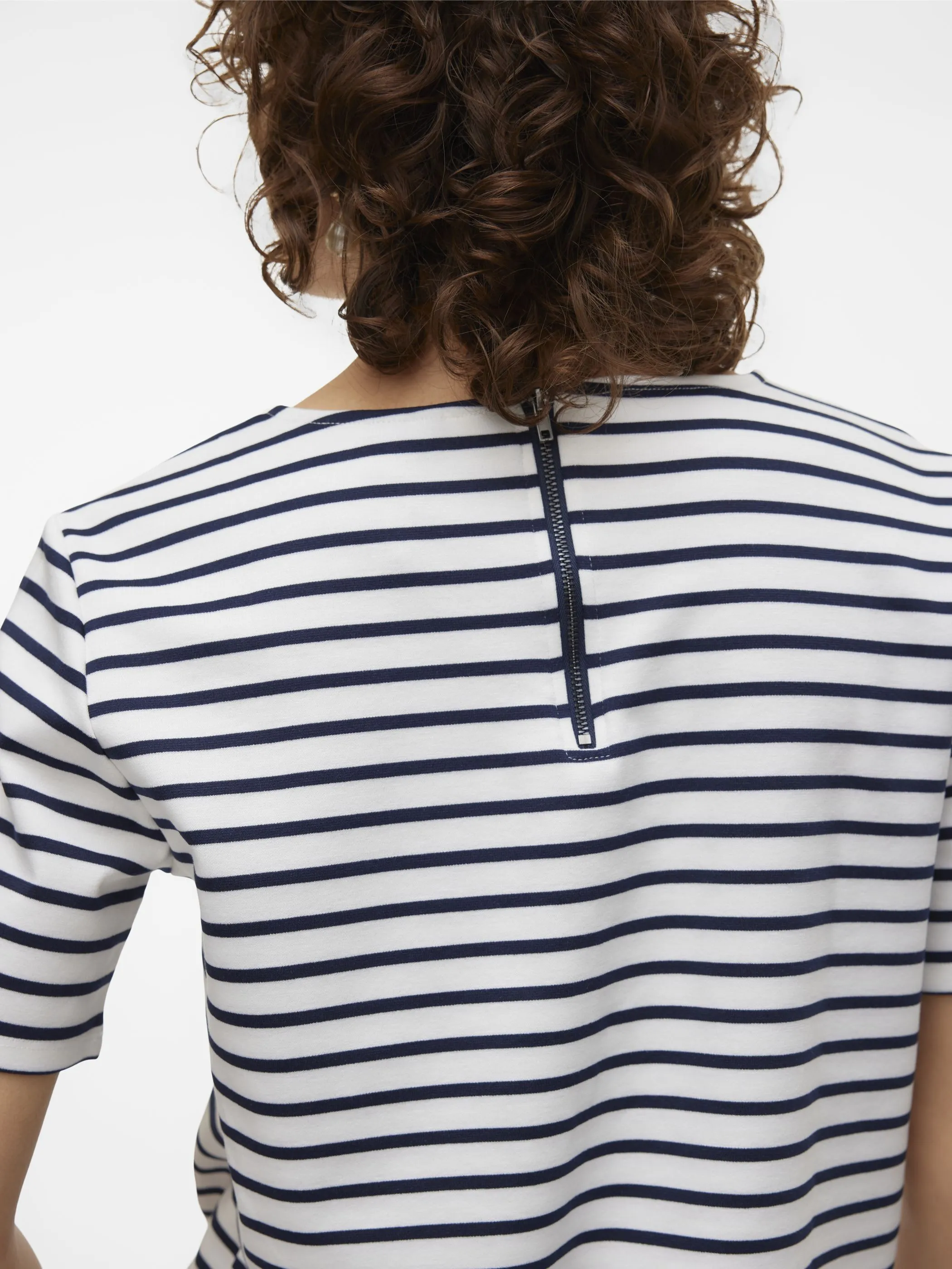 Vero Moda 10304716 VMABBY SS ZIP TOP JRS Marine 891879 175598002 3