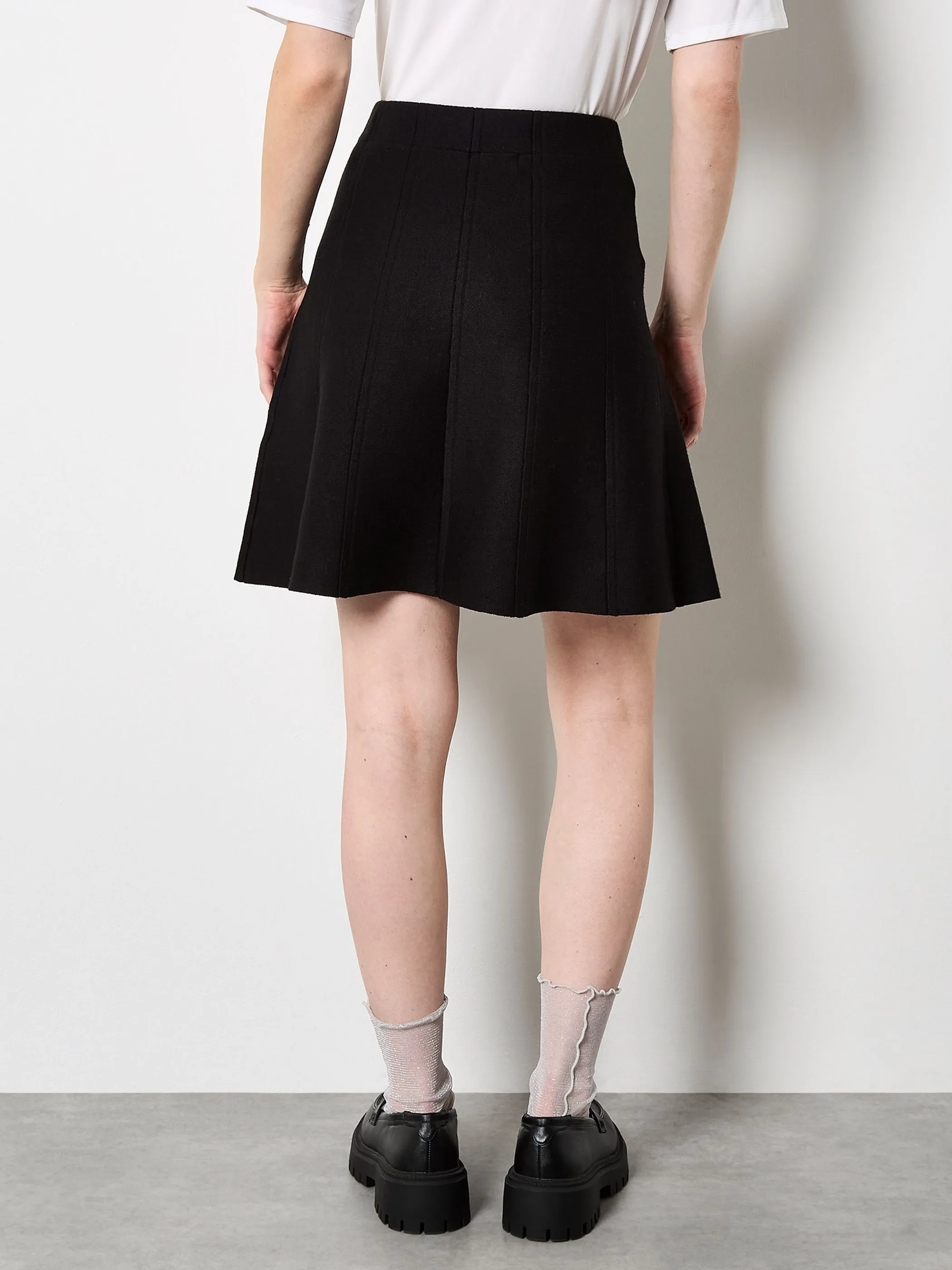 Apricot X151981 Apricot Chevron Knitted Rara Skirt Schwarz 923964 BLK 2