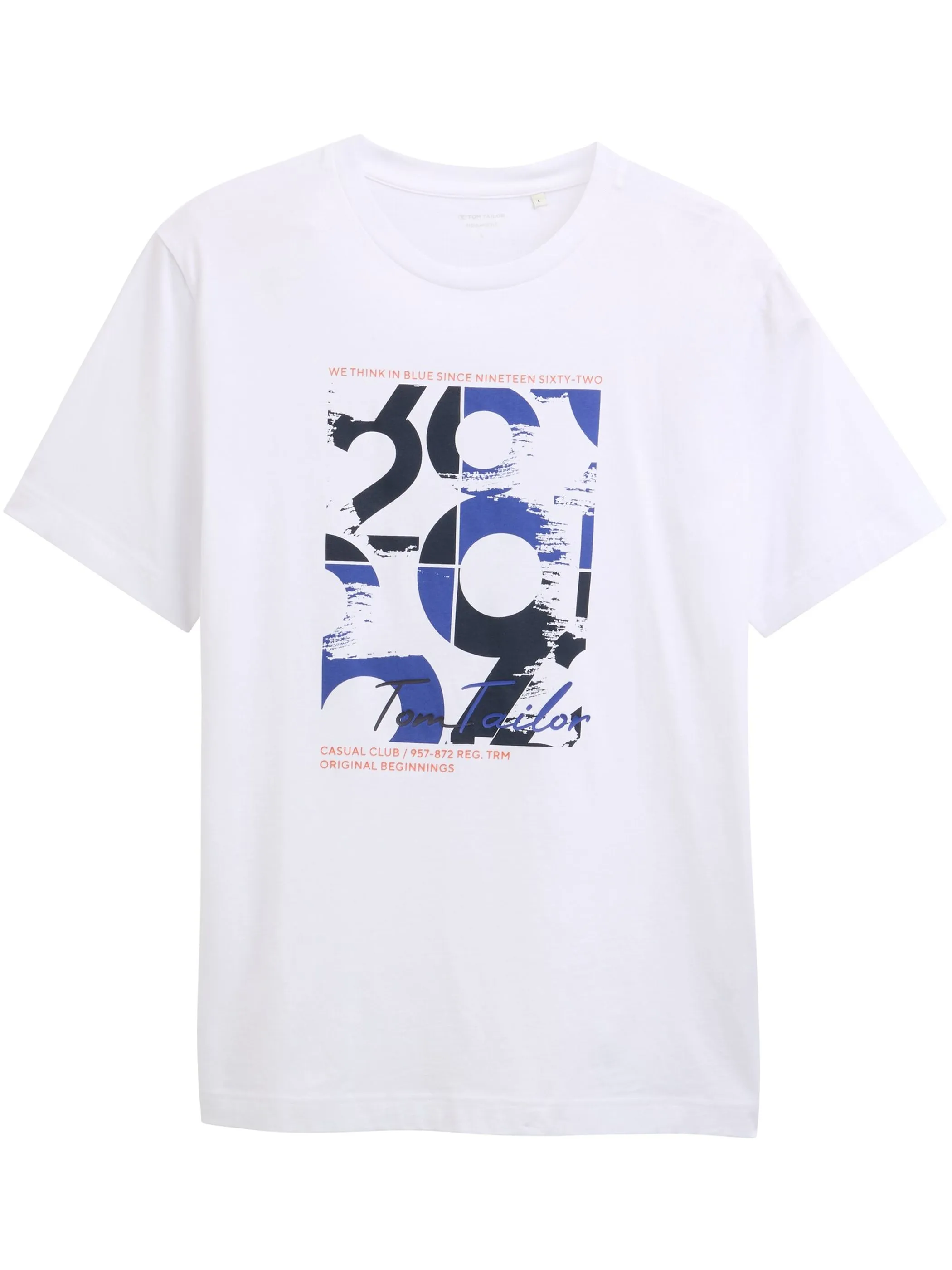 Tom Tailor 1046714 printed t-shirt Weiß 910665 20000 1